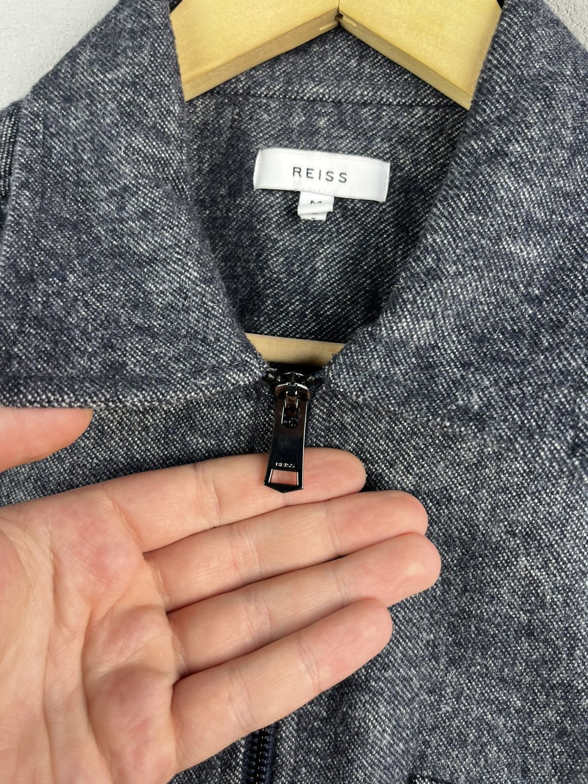 Reiss REISS Noah Drawn Finish Zip Through Overshirt Size US M / EU 48-50 / 2 - 3 Thumbnail