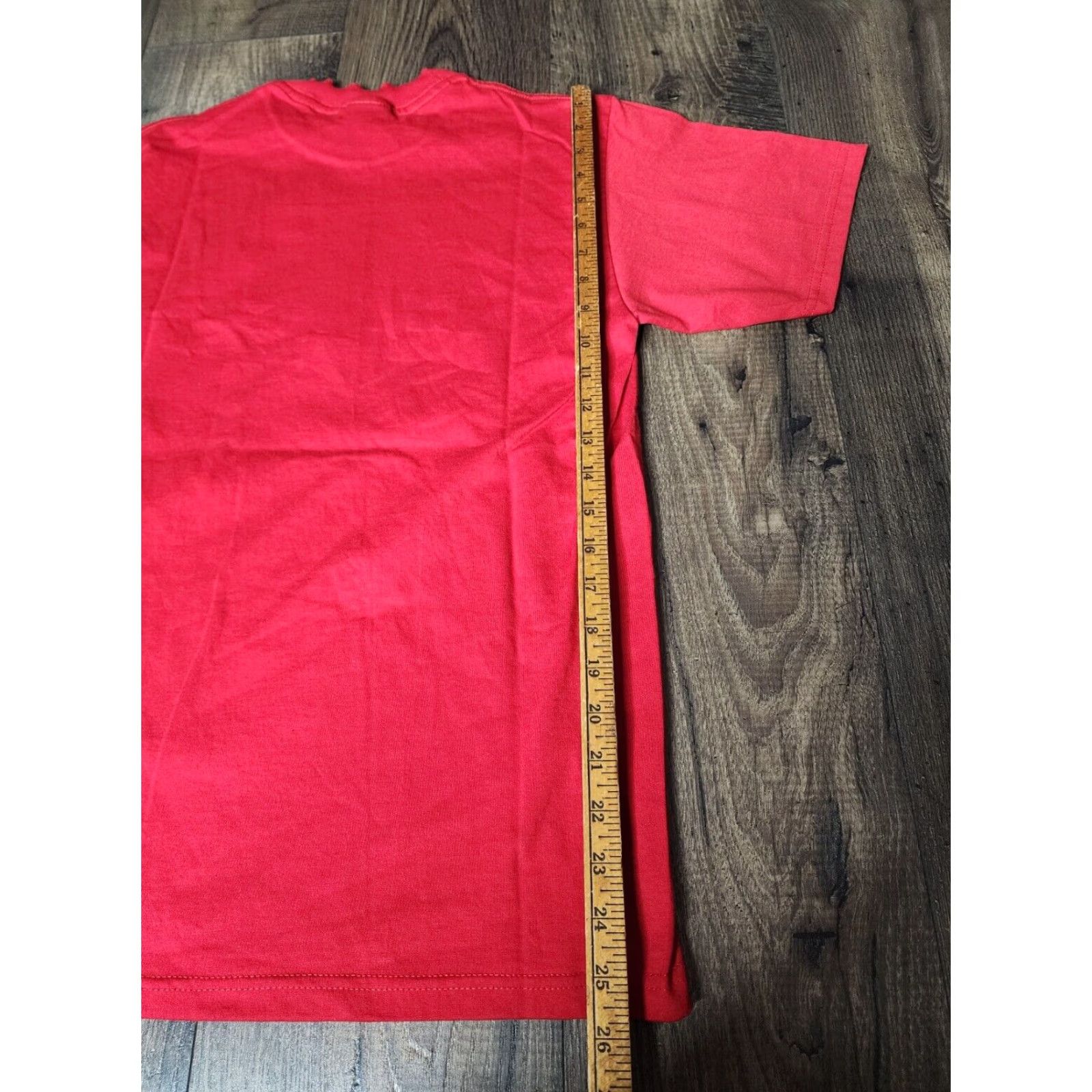 Fruit Of The Loom Vintage 90s Fruit of the Loom M Patchwork Heart T-Shirt Women’s Red Casual Size M / US 6-8 / IT 42-44 - 3 Thumbnail