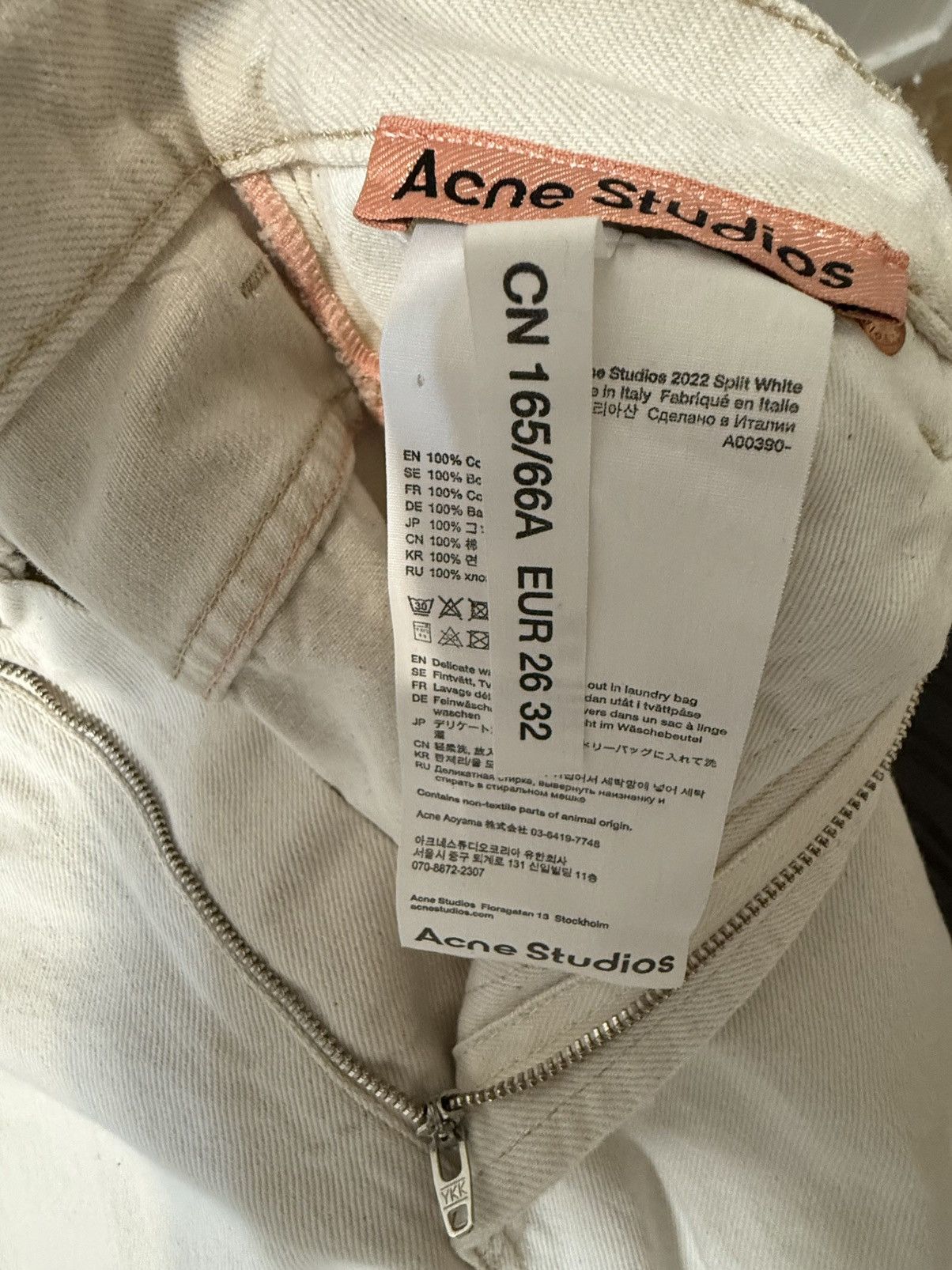 Acne Studios Acne Studios 2022 Split White Jeans Size 26" / US 2 / IT 38 - 6 Thumbnail