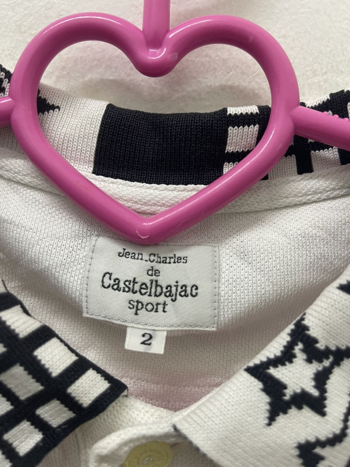Jean Charles De Castelbajac Rare Vintage JEAN CHARLES DE CASTELBAJAC White Polo Size US M / EU 48-50 / 2 - 4 Thumbnail
