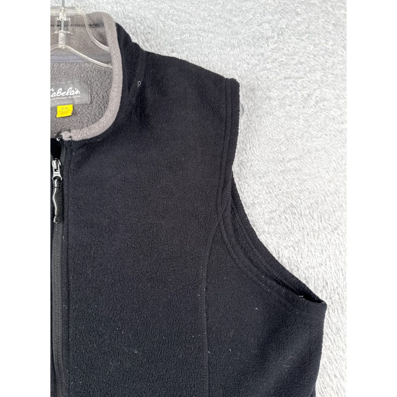 Vintage Cabela's Vest Womens XL Black Full Zip Polyester Fleece Pockets Mid-Length Size XL / US 12-14 / IT 48-50 - 2 Thumbnail