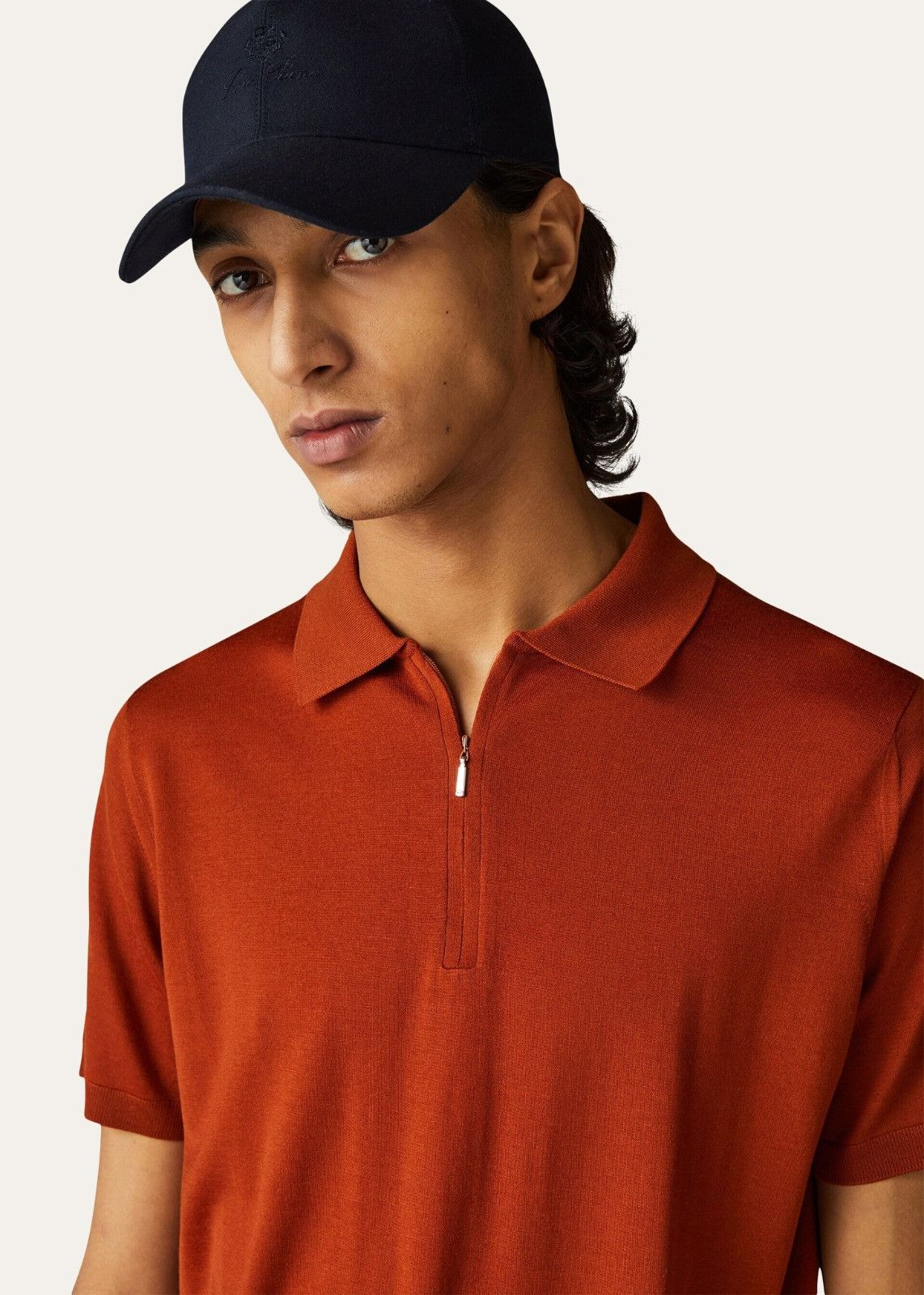 Loro Piana o1srvl11e1224 Short-Sleeved Polo Shirt in Orange Size US L / EU 52-54 / 3 - 4 Thumbnail