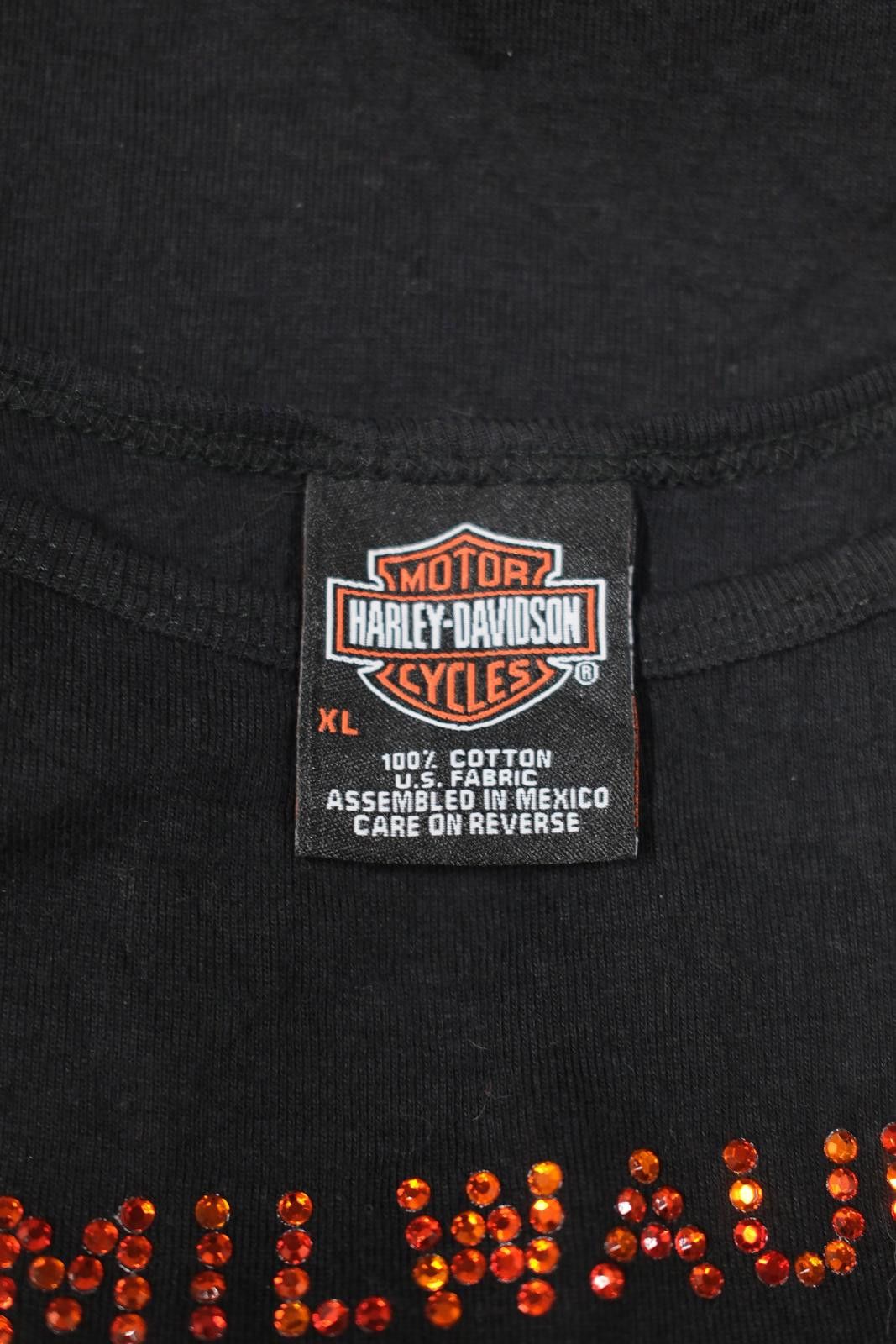 Harley Davidson 00's Harley Davidson House of Milwaukee Bedazzled Tank Top Size XL / US 12-14 / IT 48-50 - 5 Thumbnail