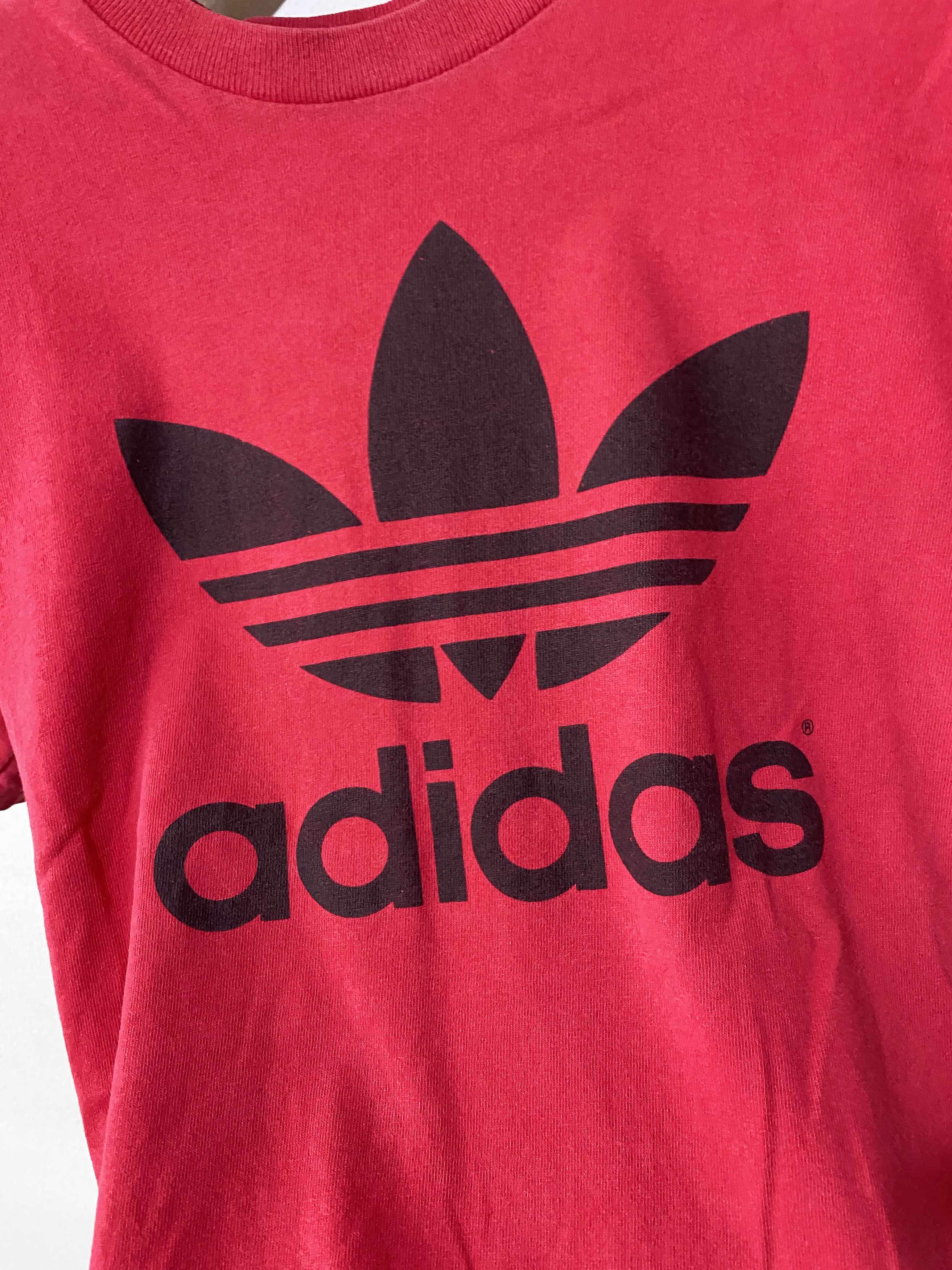 Adidas × Vintage Vitnage 90s Adidas Spell out T-shirt Size US XS / EU 42 / 0 - 2 Thumbnail