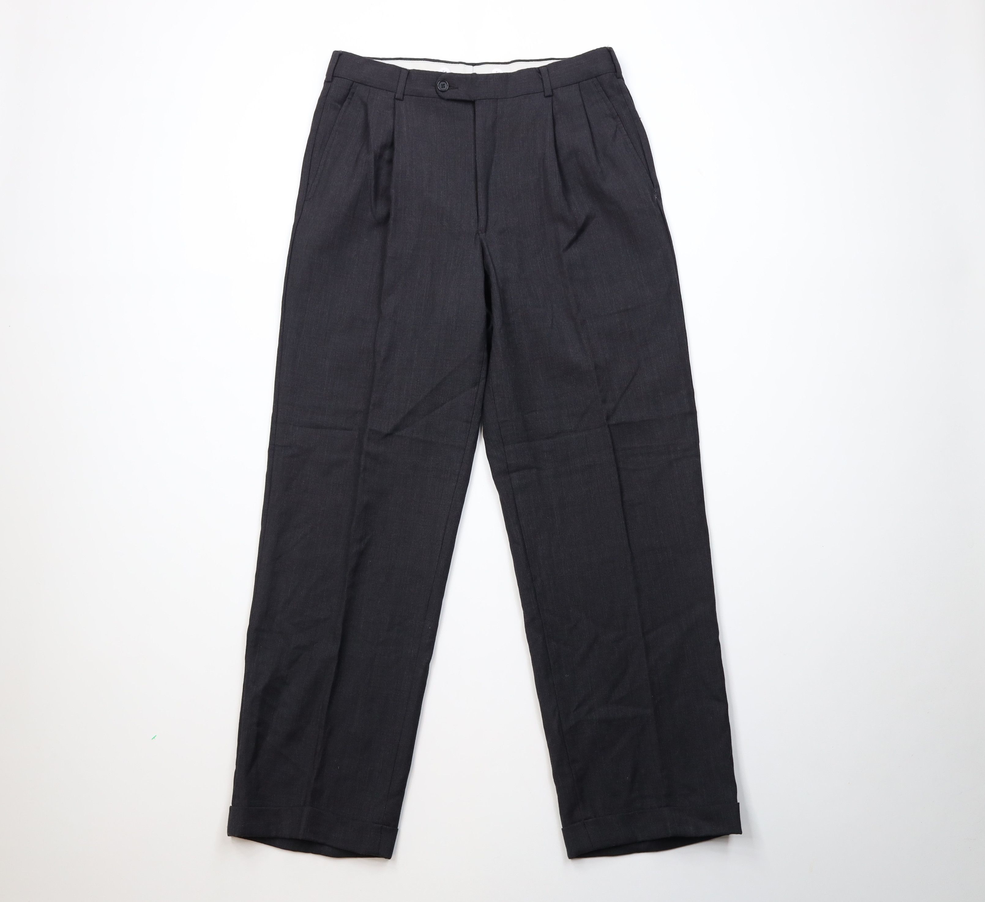Vintage Vintage 70s Streetwear Wool Knit Wide Leg Chino Pants USA Size US 32 / EU 48 - 1 Thumbnail