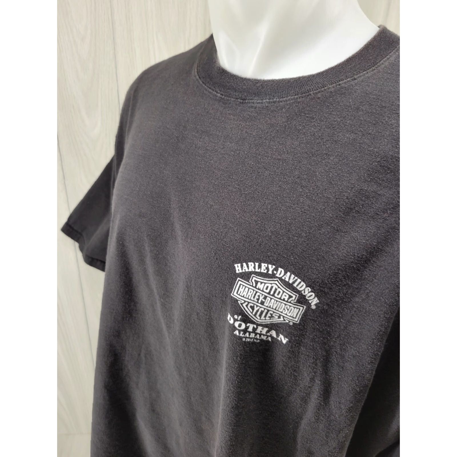 Harley Davidson Harley-Davidson T-Shirt Mens 3XL Black I Got Mine At Dothan Alabama Solid Short Sleeve Logo Print Vintage No Size US XXL / EU 58 / 5 - 4 Thumbnail