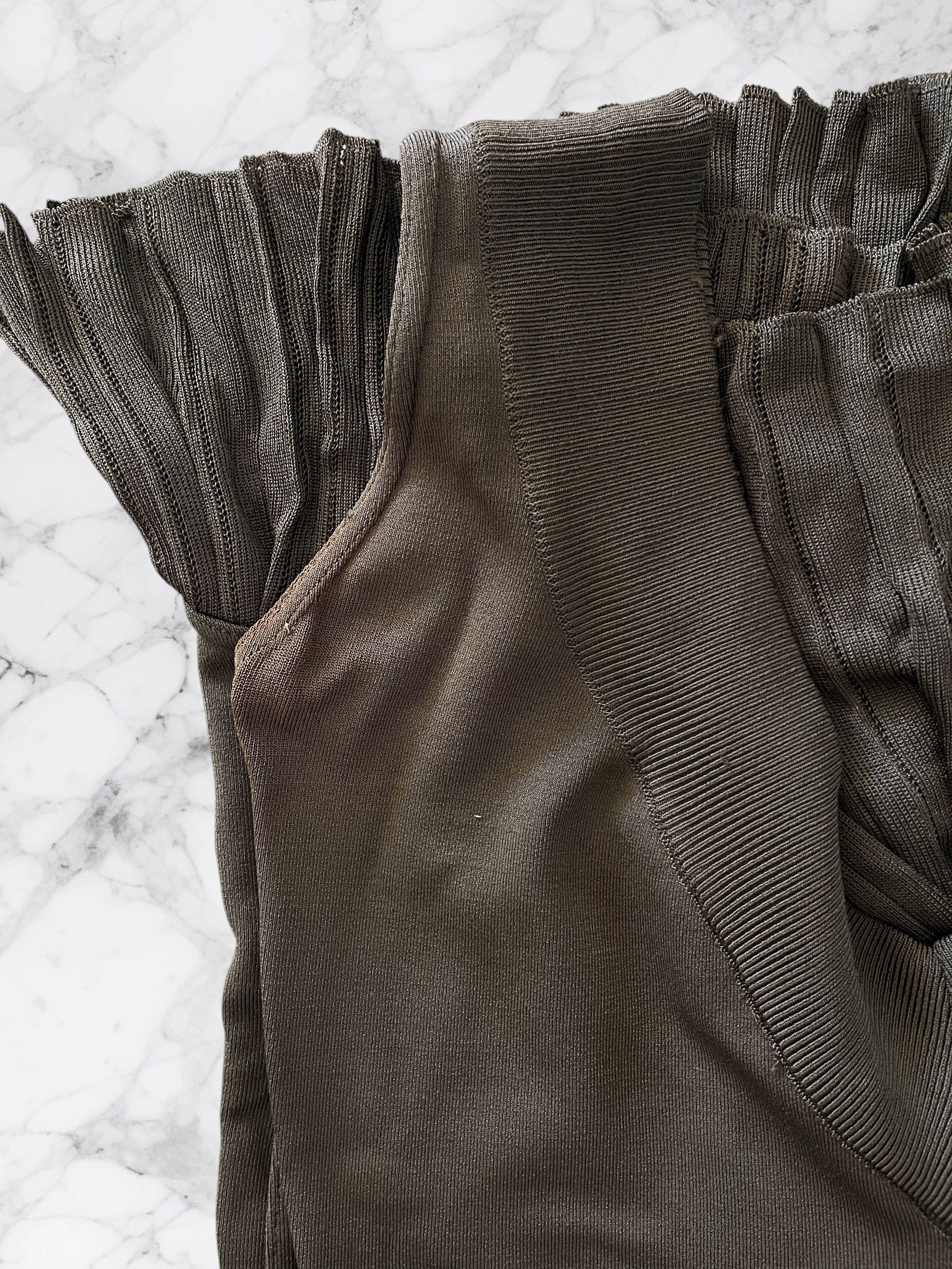 Alaia 1990 Alaïa Cling Dress with Pleated Hem in Rare Colourway Size S / US 4 / IT 40 - 6 Thumbnail