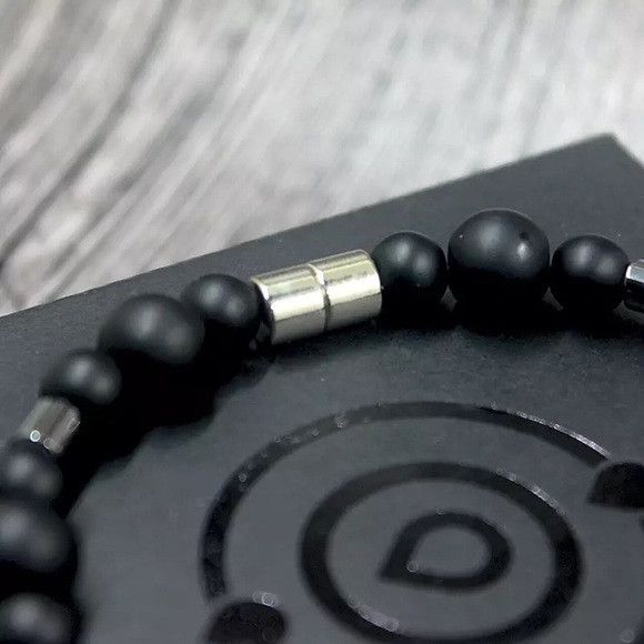 Other Unisex Classic Vintage Matt Black Stone Necklace Size ONE SIZE - 3 Thumbnail