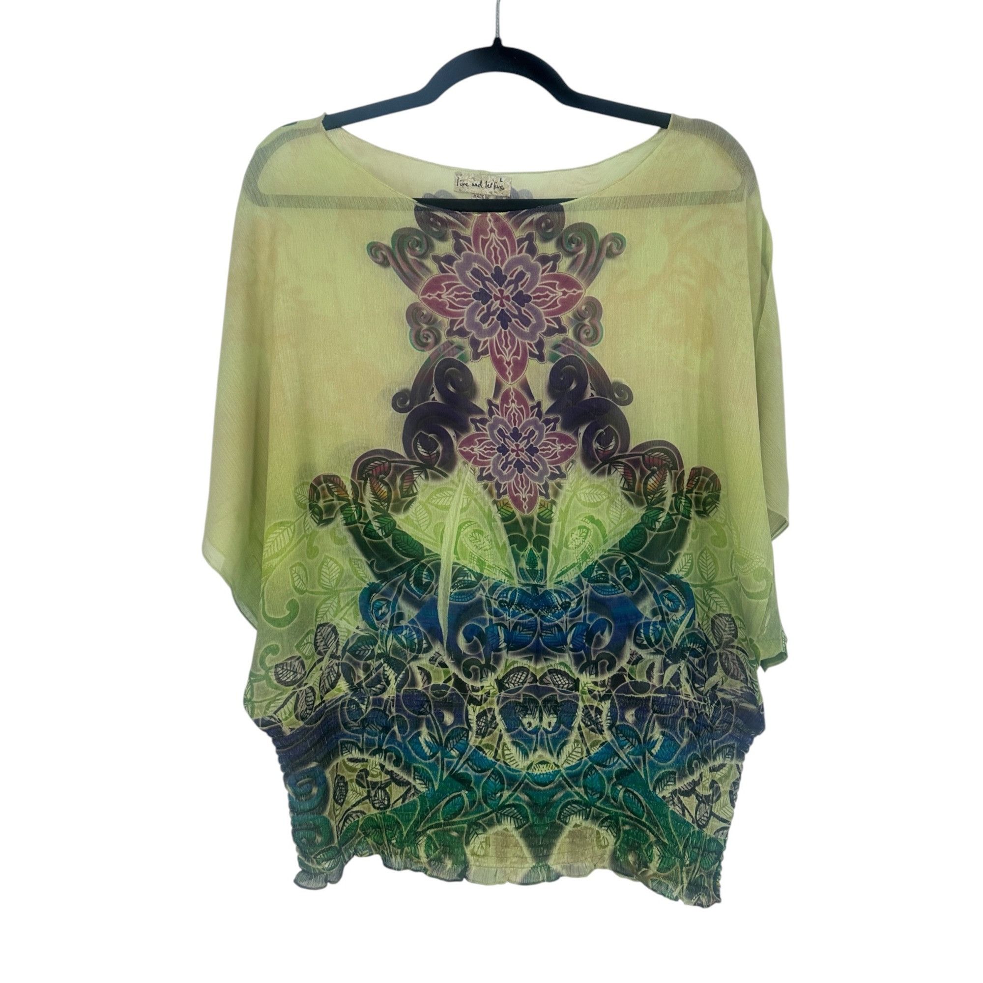 Other Live and Let Live Women’s Sage Green Peasant Blouse Large Ba Size L / US 10 / IT 46 - 1 Thumbnail