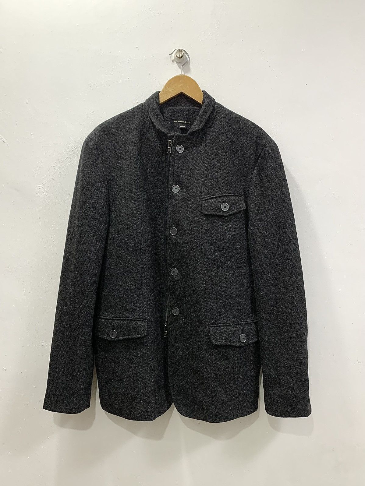 John Varvatos JOHN VARVATOS “SKULL” HERRINGBONE COAT JACKET Size US L / EU 52-54 / 3 - 1 Thumbnail