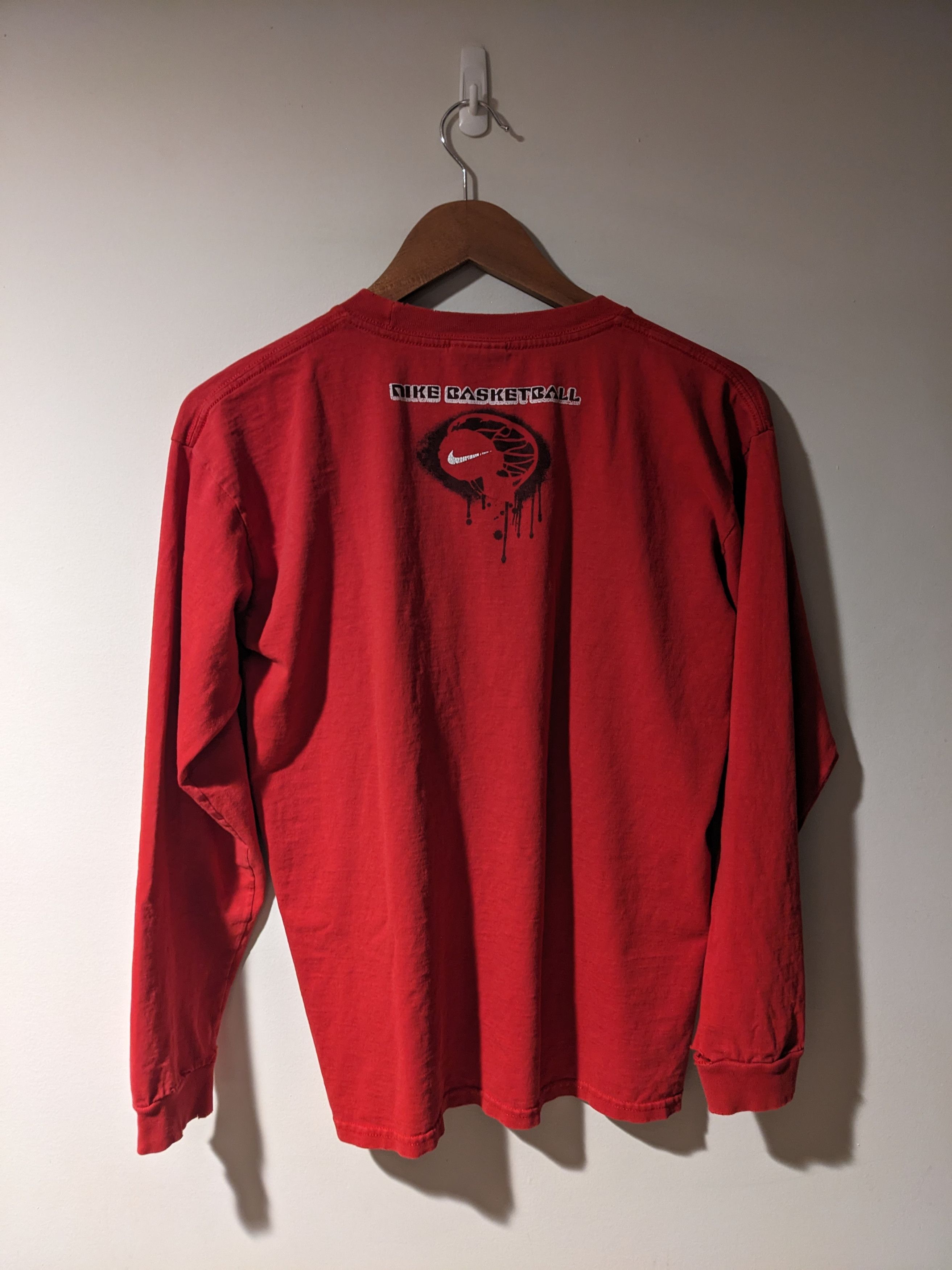 Nike × Vintage Vintage Y2K Nike Swoosh Basketball Youth Long-Sleeve T-Shirt Size US XL / EU 56 / 4 - 12 Thumbnail