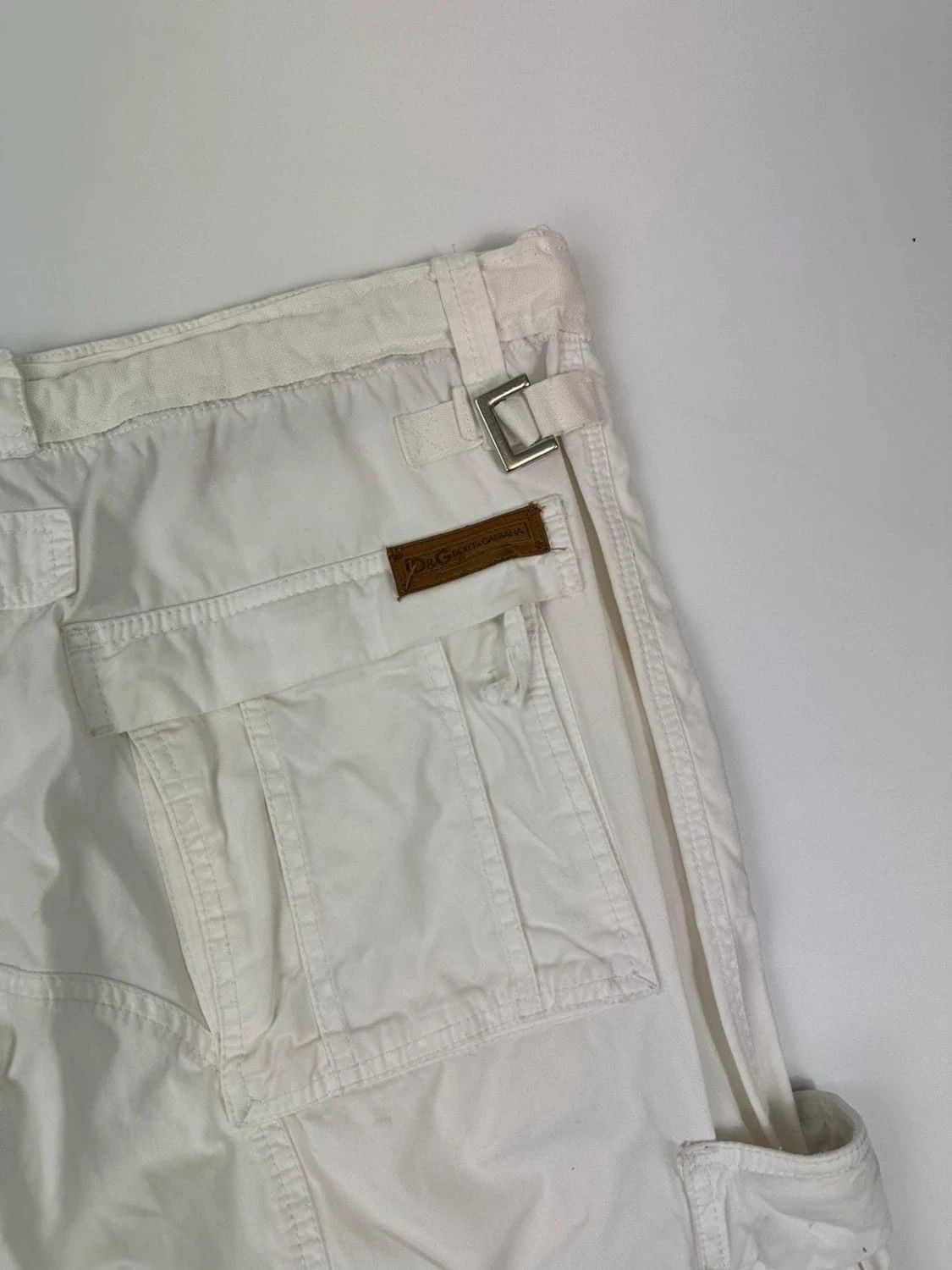Dolce & Gabbana Dolce Gabbana SS2008 Multi Pockets White Cargo Pants Baggy Size US 40 / EU 56 - 4 Thumbnail