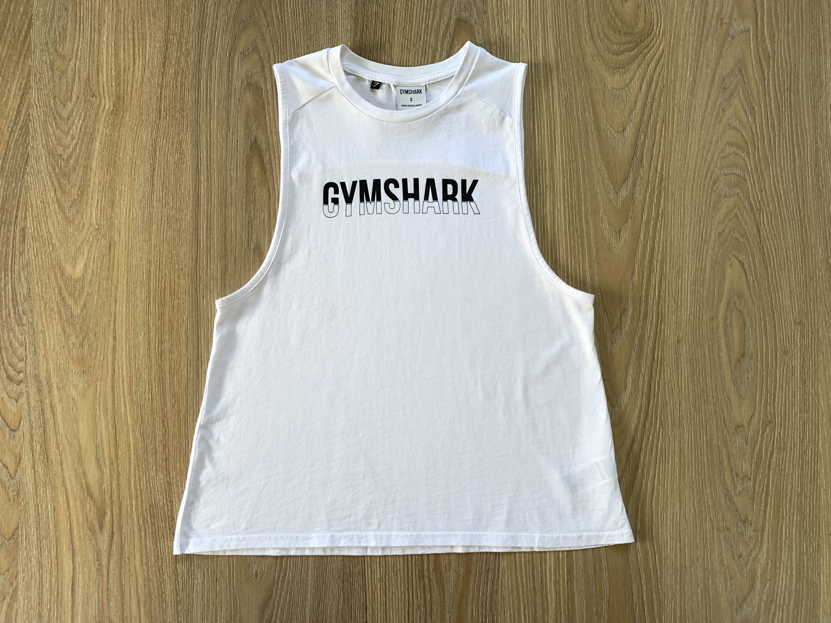 Gymshark Gymshark White Sleeveless T Shirt Size US S / EU 44-46 / 1 - 2 Thumbnail