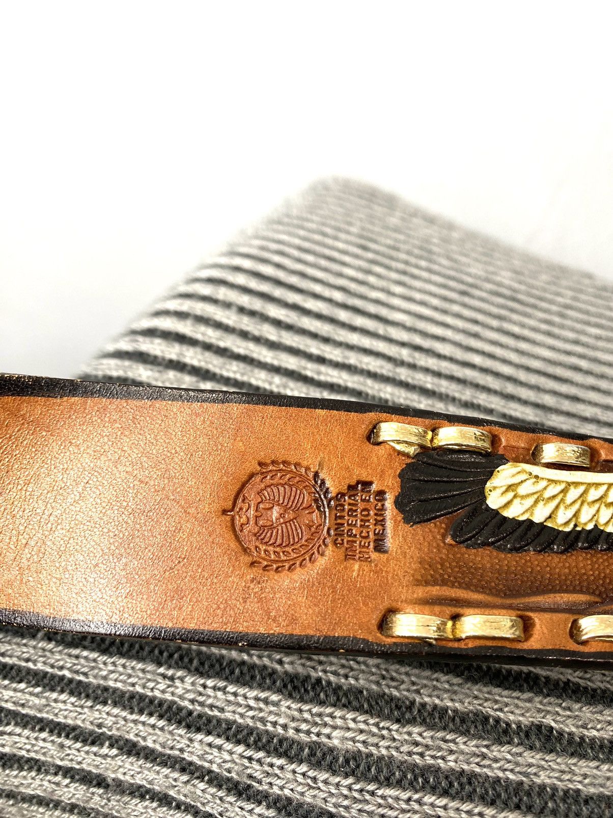 Cowboy Equipment Vintage Leather Belt Cowboy Western Style Metal Hype Size ONE SIZE - 7 Thumbnail