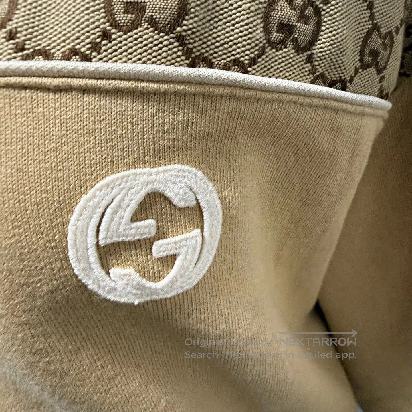 Gucci Gucci Monogram Zip Jacket in Beige. Size XXS / US 00 / IT 34 - 4 Thumbnail