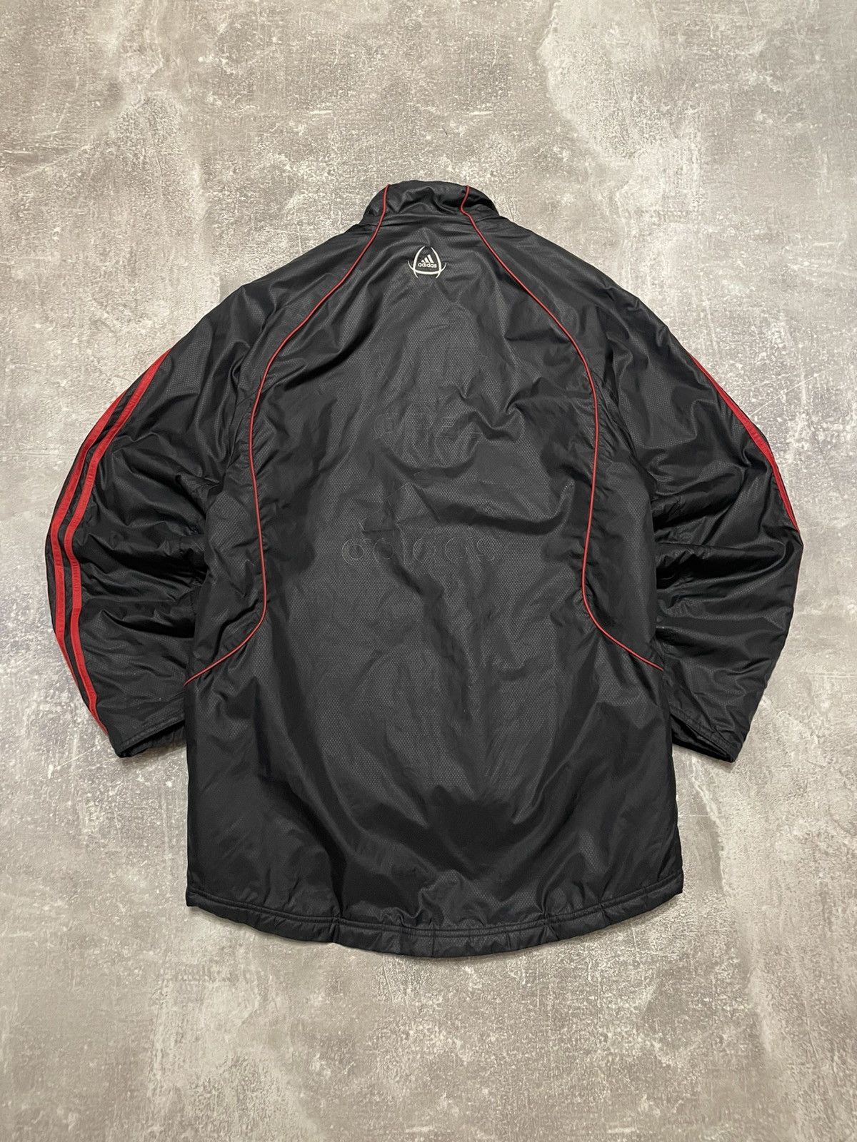 Adidas × Vintage Vintage Adidas AC Milan Soccer Jacket Parka Logo Opel Size US S / EU 44-46 / 1 - 16 Thumbnail