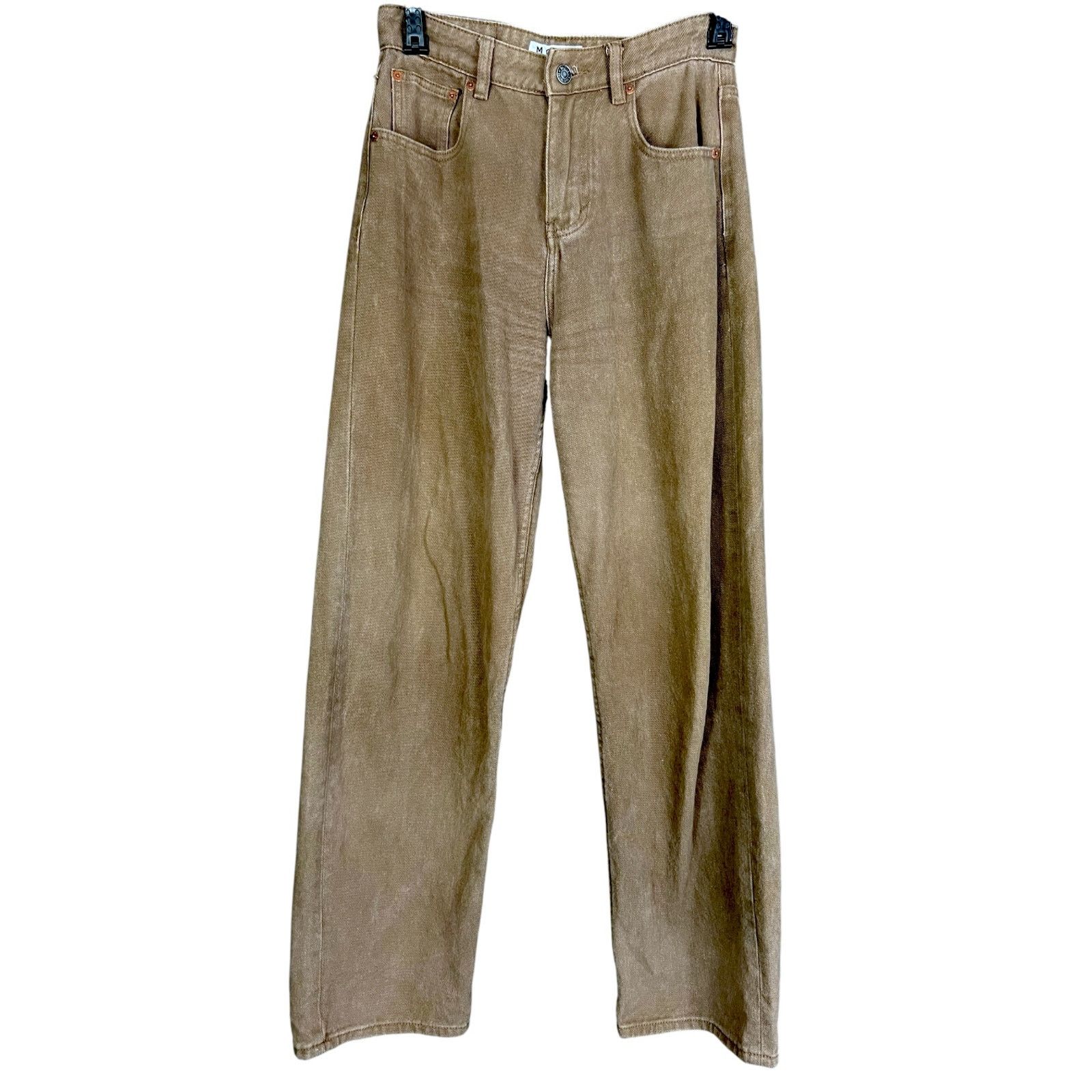 Other Motel Women's XS Wide Leg High Rise Brown Denim Jeans 28x30 Size 28" / US 6 / IT 42 - 8 Thumbnail