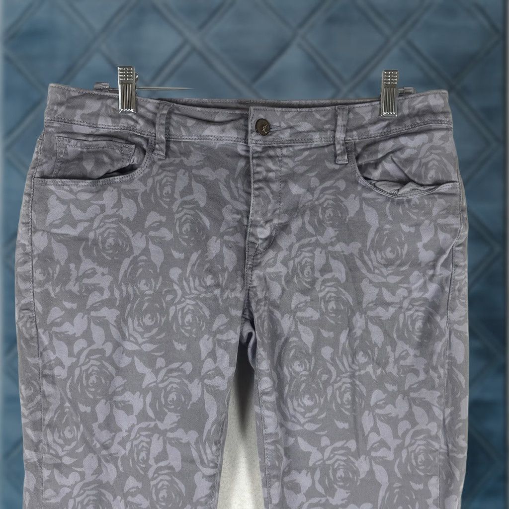 Mavi MAVI Alexa Croppes Ankle Jeans Womens 31 Gray Floral Skinny Denim Shirt Information? Size 24" / US 00 / IT 34 - 1 Thumbnail