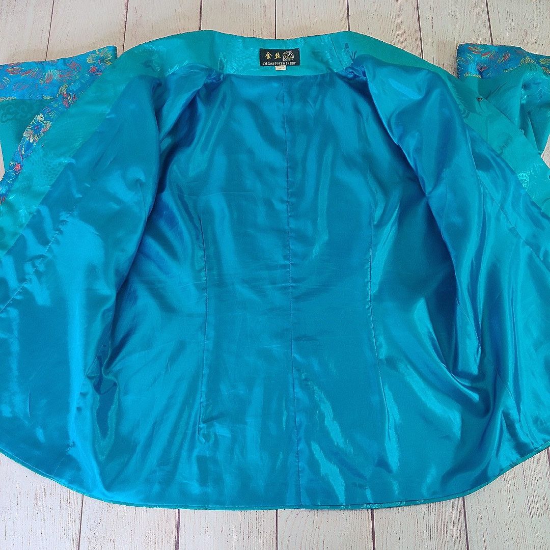 Vintage Vintage jewel tone embroidered button front oriental jacket Size L / US 10 / IT 46 - 4 Thumbnail