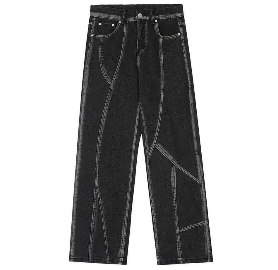 Japanese Brand Patchwork Stitch Stacked Vintage Retro Jeans y2k Size US 30 / EU 46 - 6 Thumbnail