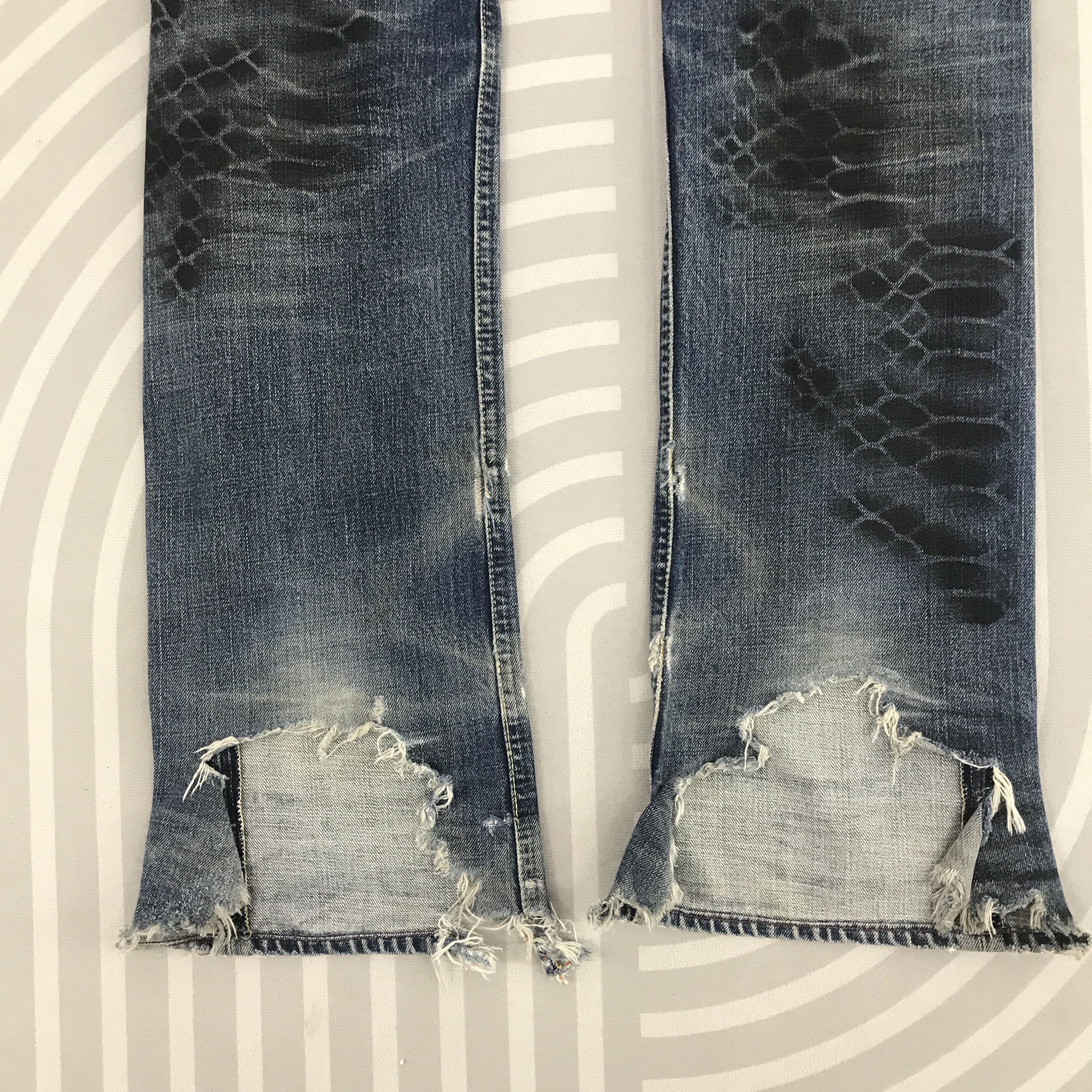 Japanese Brand × Vintage Flare meltin'pot Maia ripped Distressed Bootcut Denim jeans Size US 30 / EU 46 - 6 Thumbnail