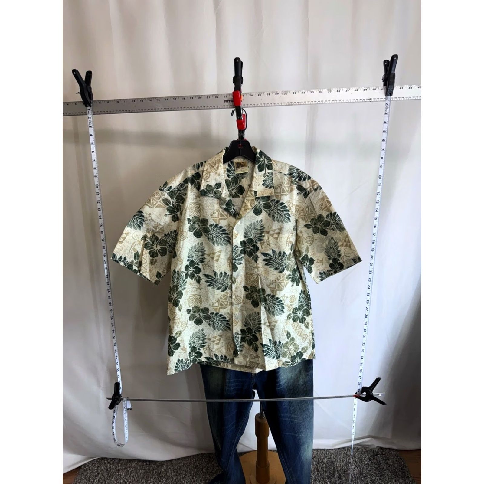 Vintage Winnie Fashion Hawaii Green Floral SHORT SLEEVE BUTTON UP SHIRT Large L Mens Size US L / EU 52-54 / 3 - 3 Thumbnail
