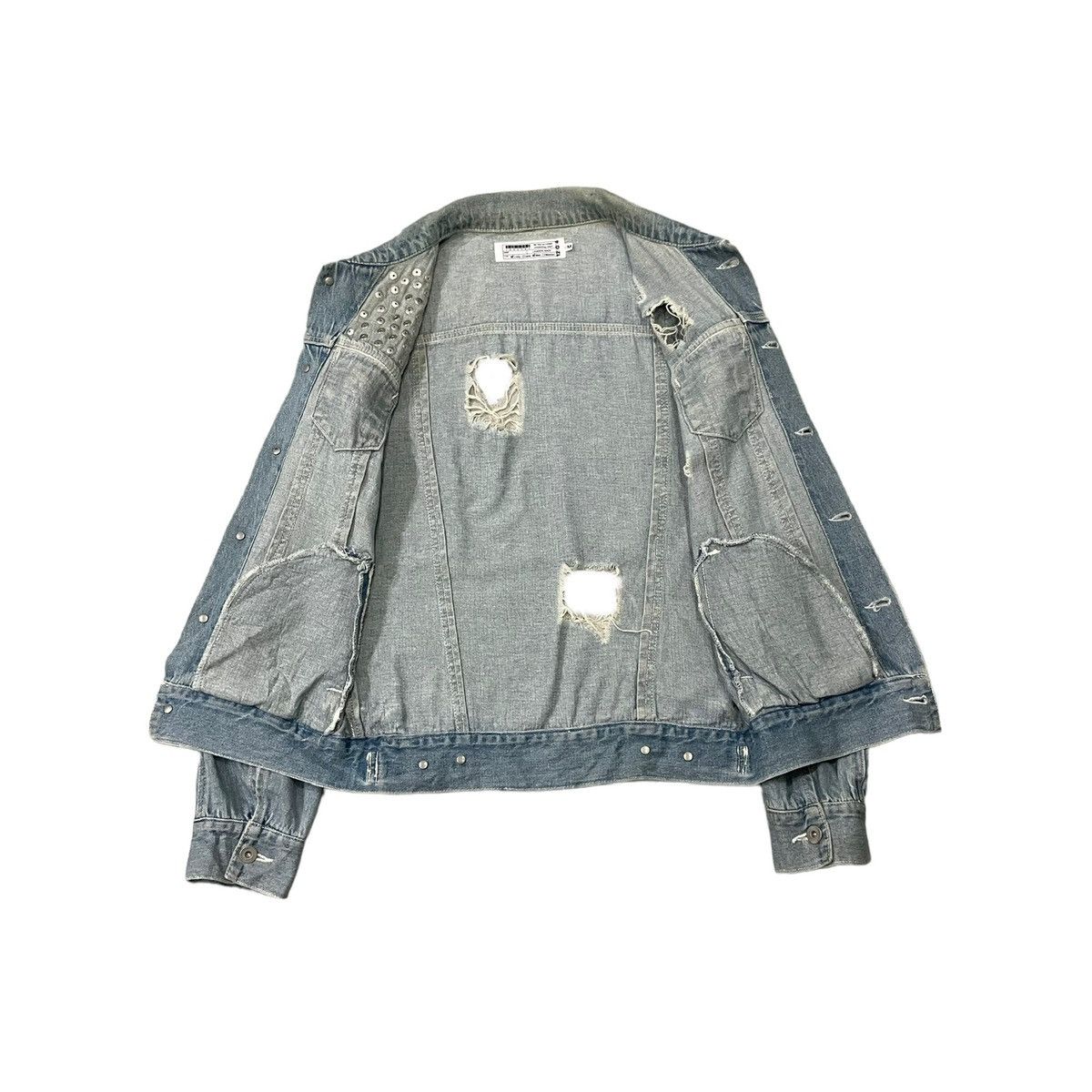 Le Grande Bleu (L.G.B.) Vintage Legenda Made Punk Distressed Denim Jacket Size US M / EU 48-50 / 2 - 19 Thumbnail