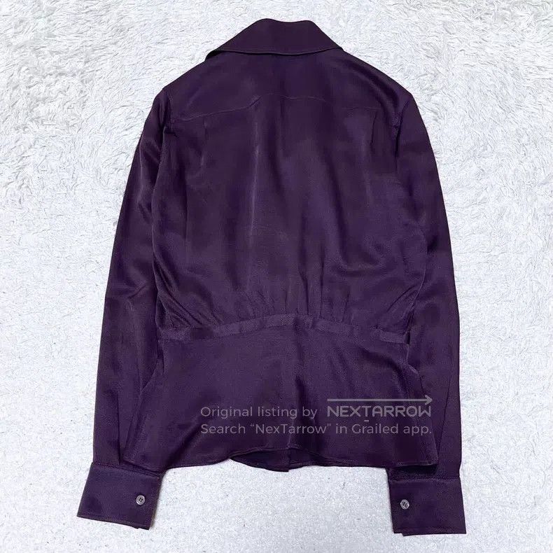 Hermes Hermes Purple Silk Shirt Size XXS / US 00 / IT 34 - 5 Thumbnail