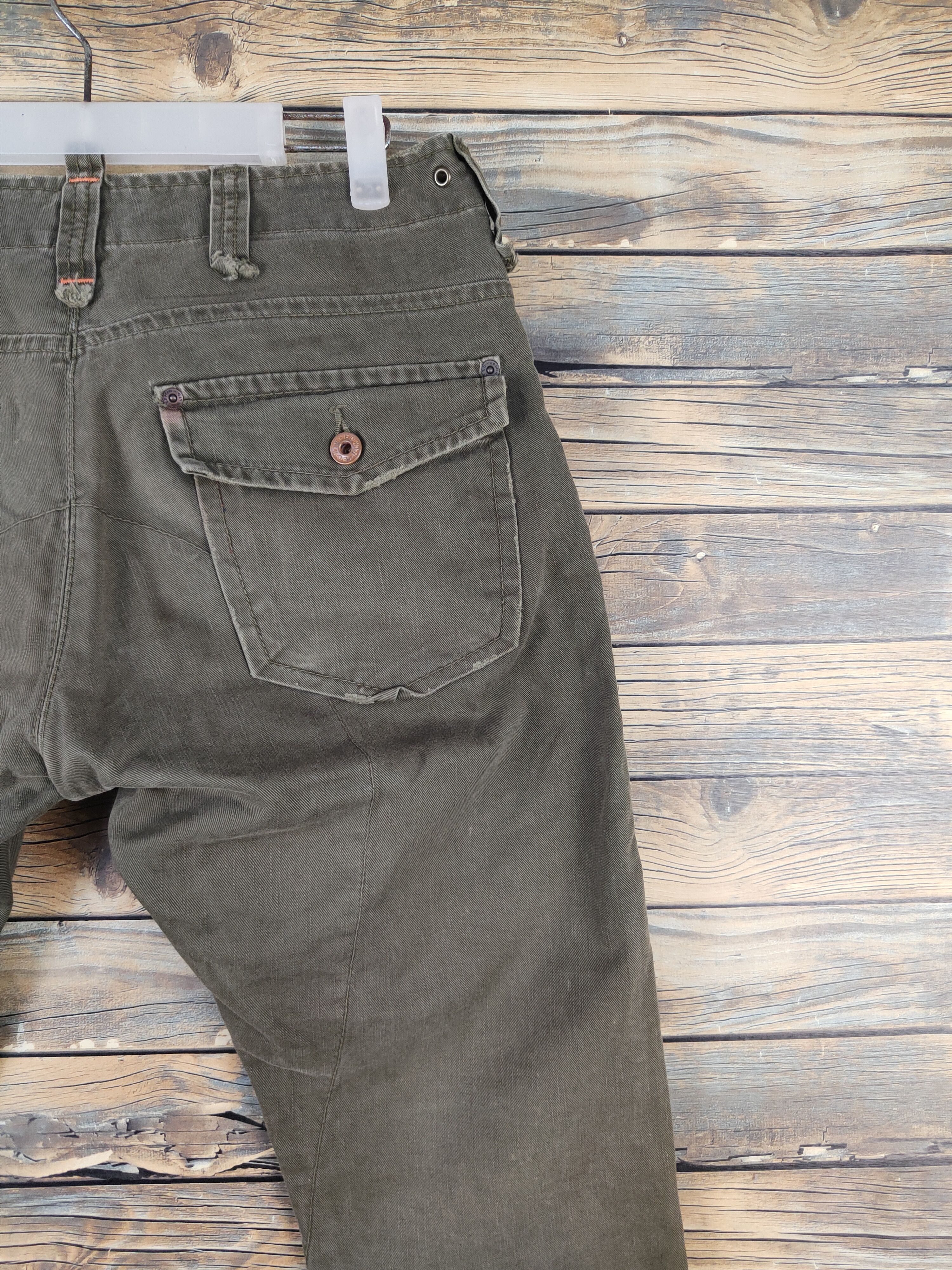 Japanese Brand Edwin Olive Multipocket utility tactical Casual Pants #W2097 Size US 31 - 10 Thumbnail