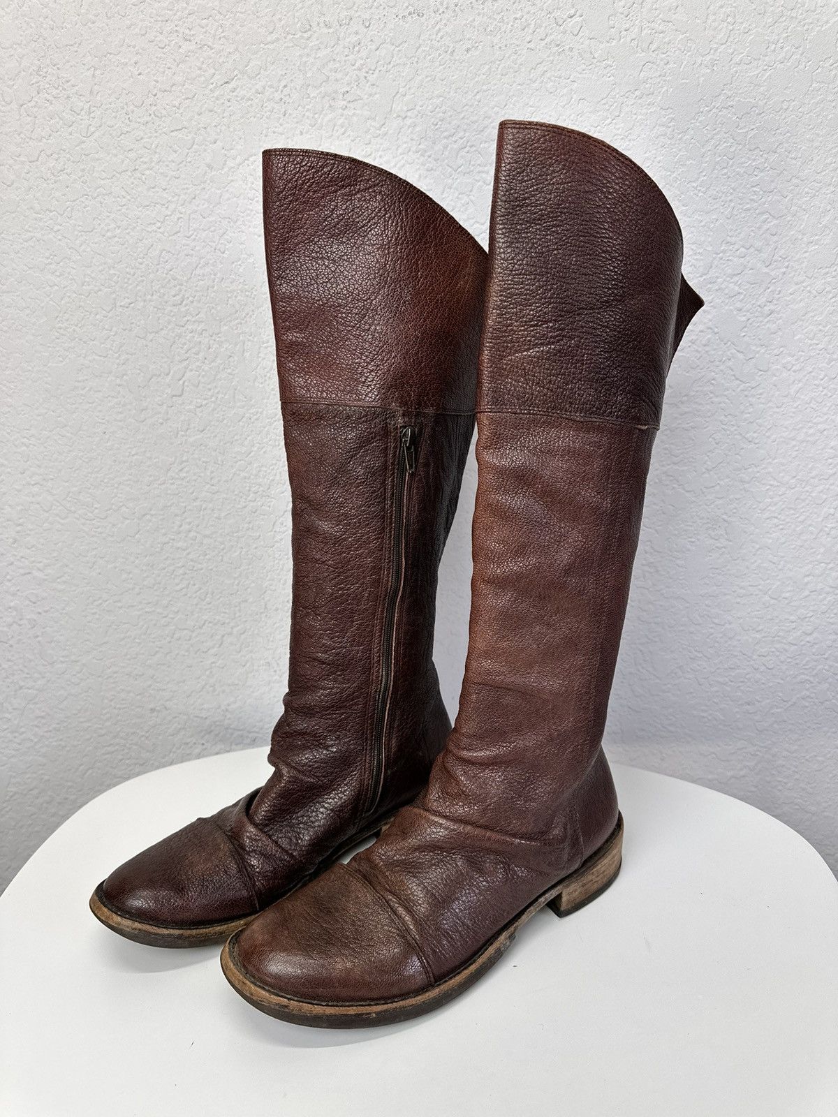 If Six Was Nine Leather Boots HandMade Italian Rick owens Style As 98 Rare Size US 9 / IT 39 - 1 Thumbnail