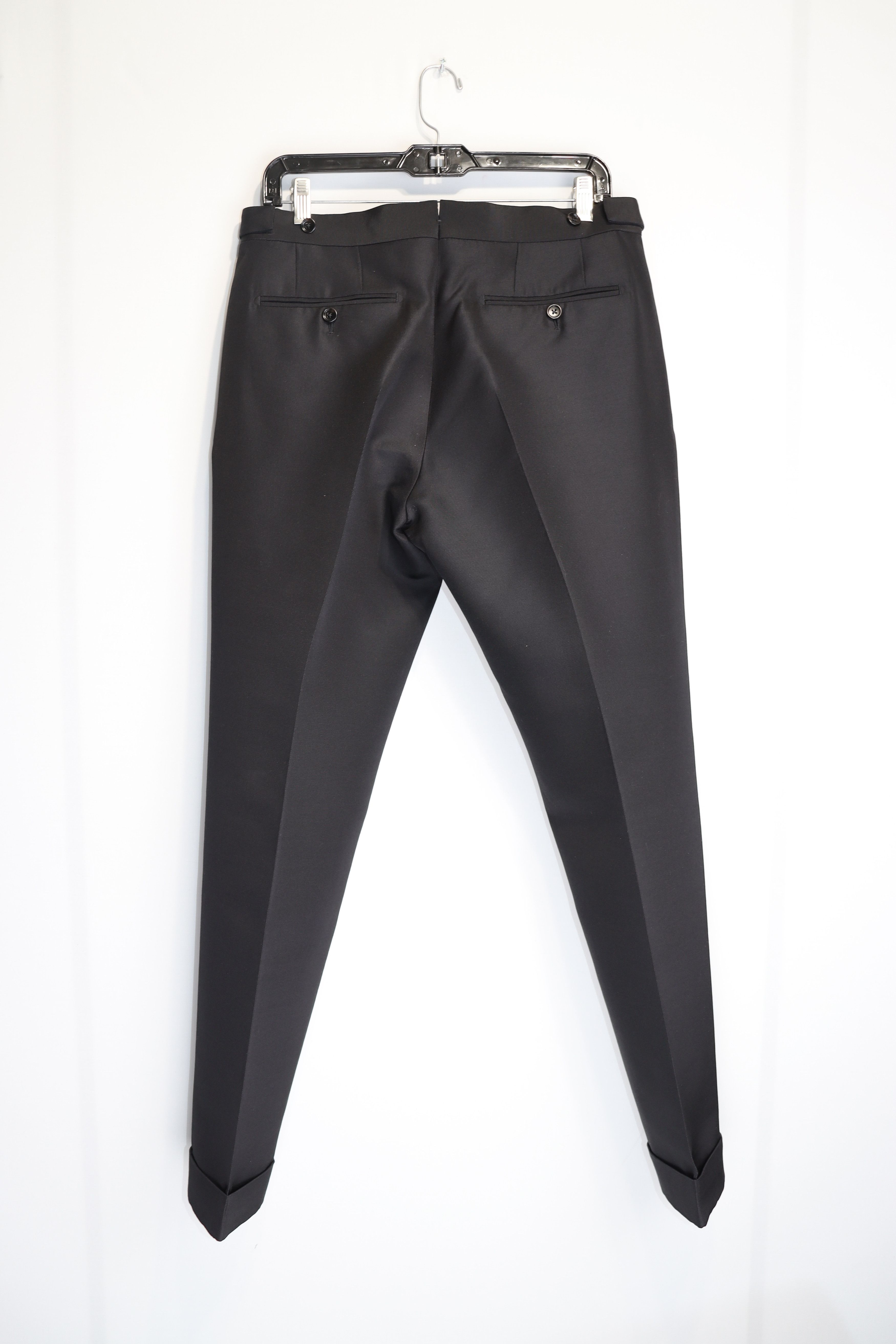 Tom Ford o1rshd1 Belted Formal Slacks / Trousers in Black Size US 30 / EU 46 - 7 Thumbnail