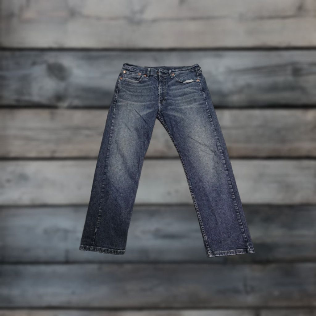 Levi's Levi's 505 Jeans Men 36x30 Blue Relaxed Straight Dark Wash Denim USA Size US 36 / EU 52 - 1 Thumbnail