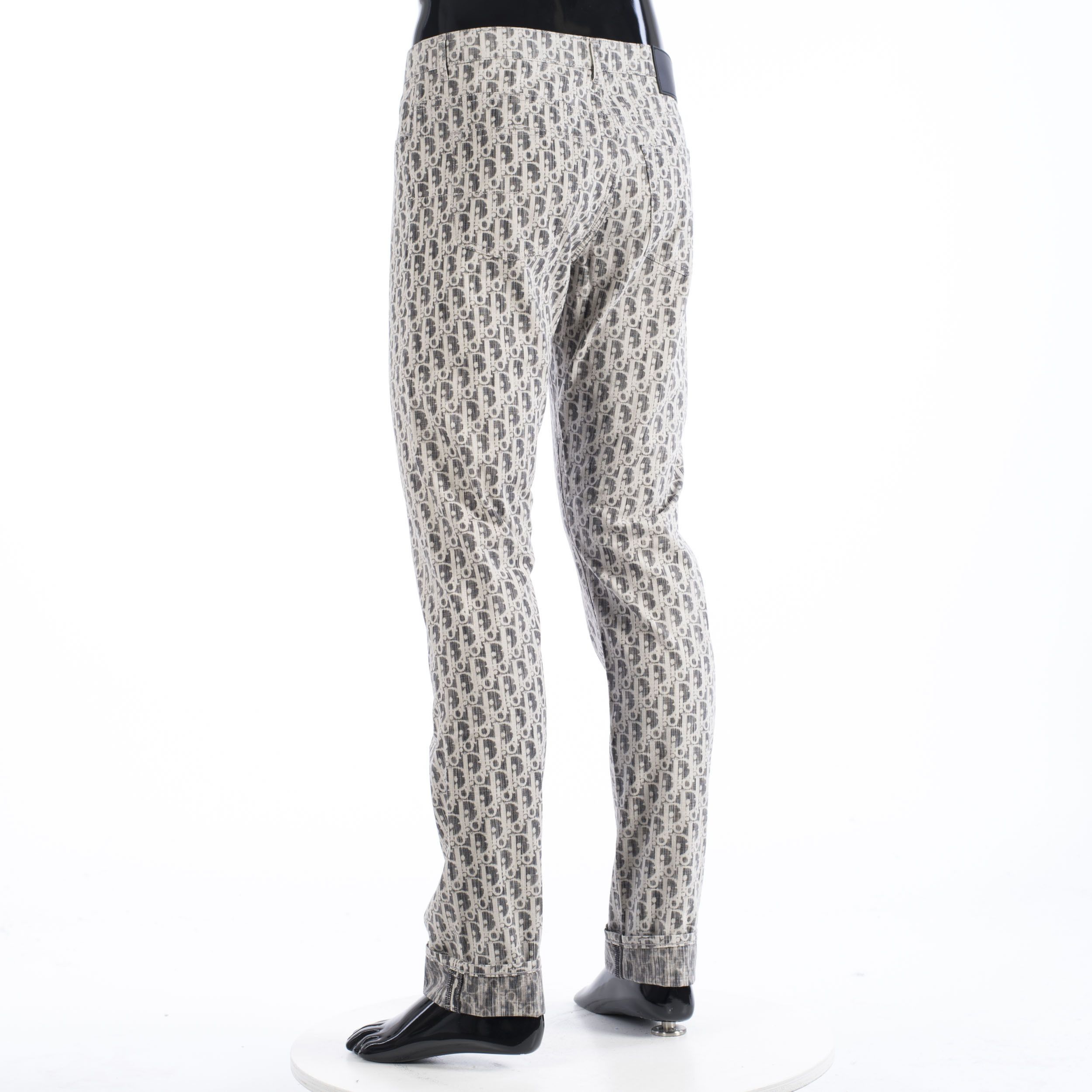Dior Slimfit Dior Oblique Jeans In Black & White Cotton Size US 32 / EU 48 - 4 Thumbnail