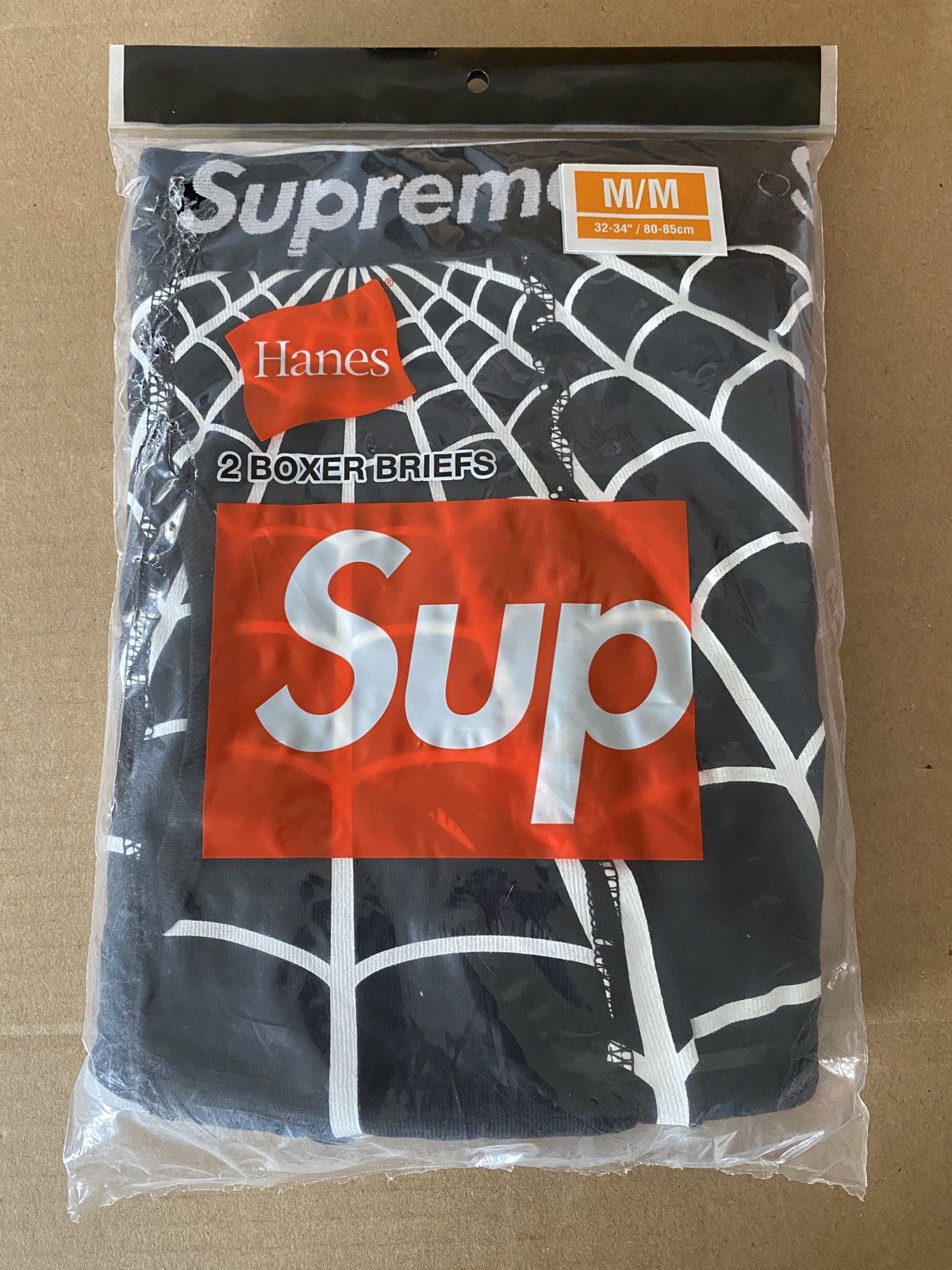Supreme Hanes Spiderman Boxers Briefs 2 Pack Black