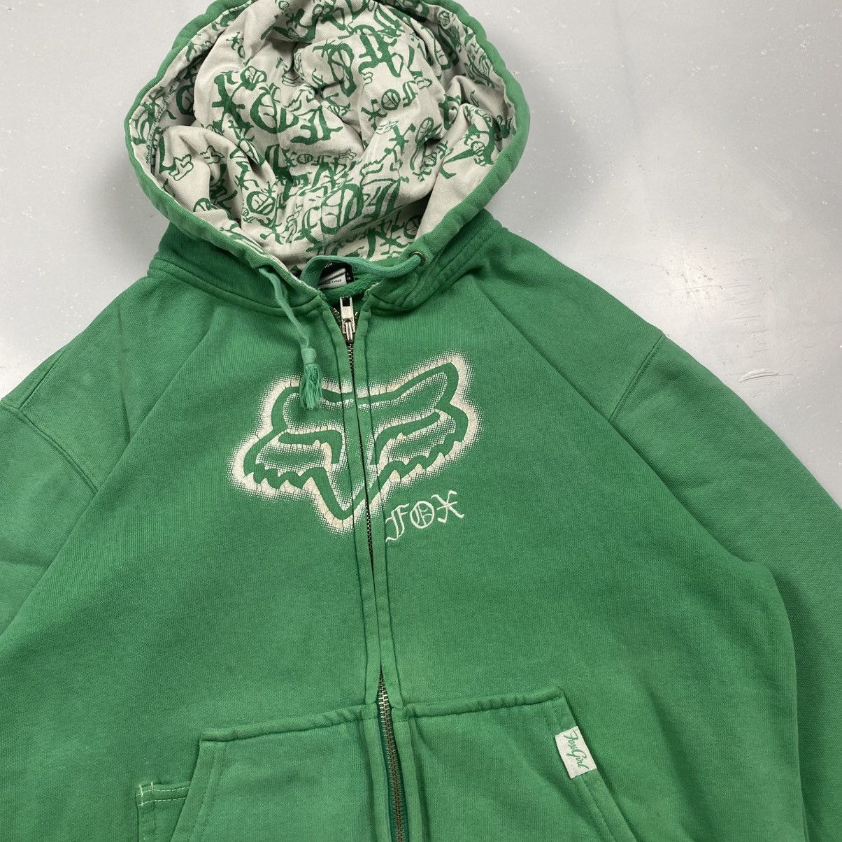 Other Rare Vintage y2k Fox Racing Tribal Crop Zip Up Size S / US 4 / IT 40 - 2 Thumbnail