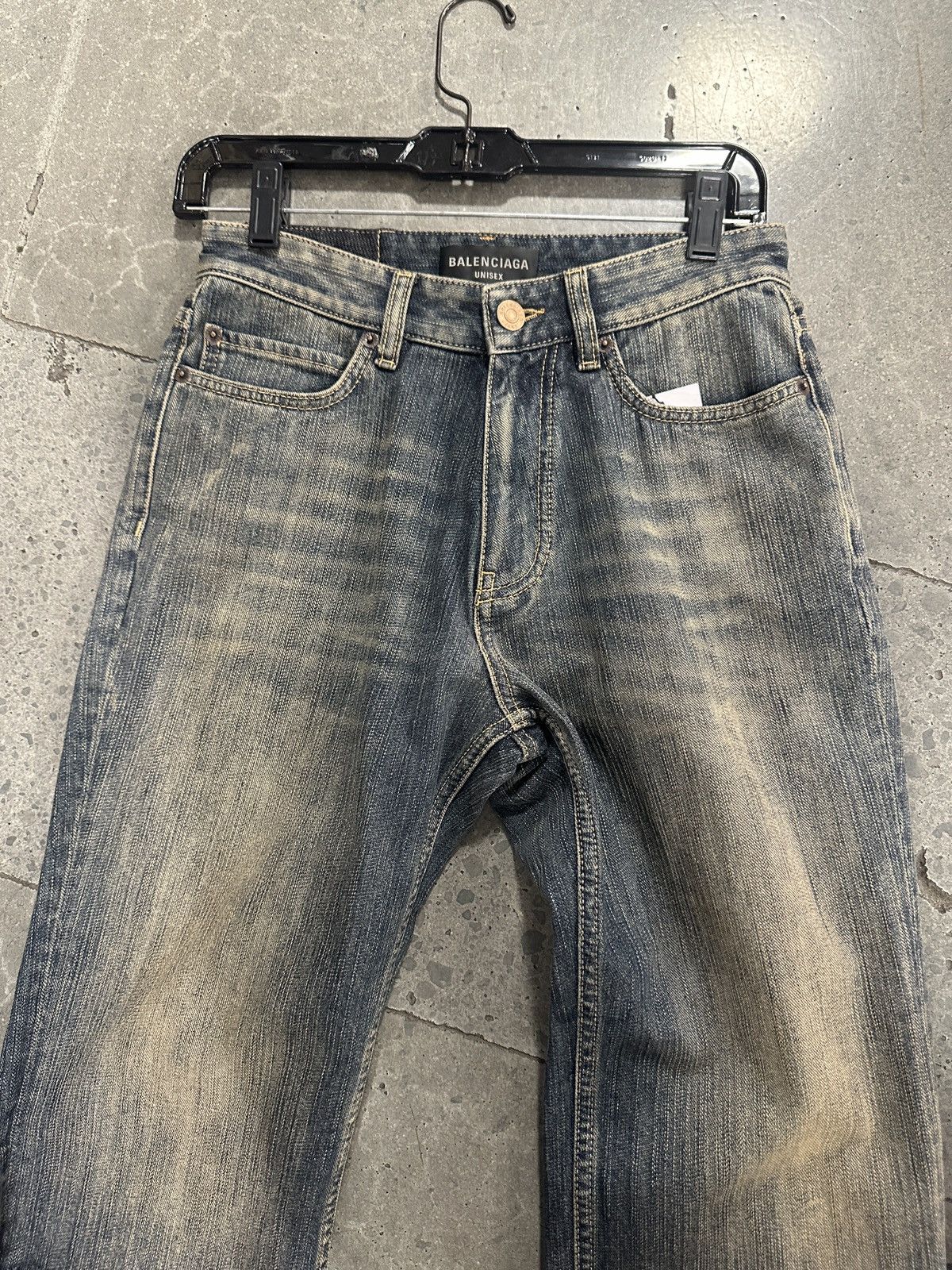Pre-owned Balenciaga Mud Wash Cut Off Distressed Denim Shorts In Black