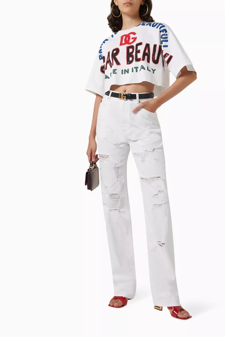 Dolce & Gabbana o1y0825 Denim Pant in White Size 28" / US 6 / IT 42 - 2 Thumbnail