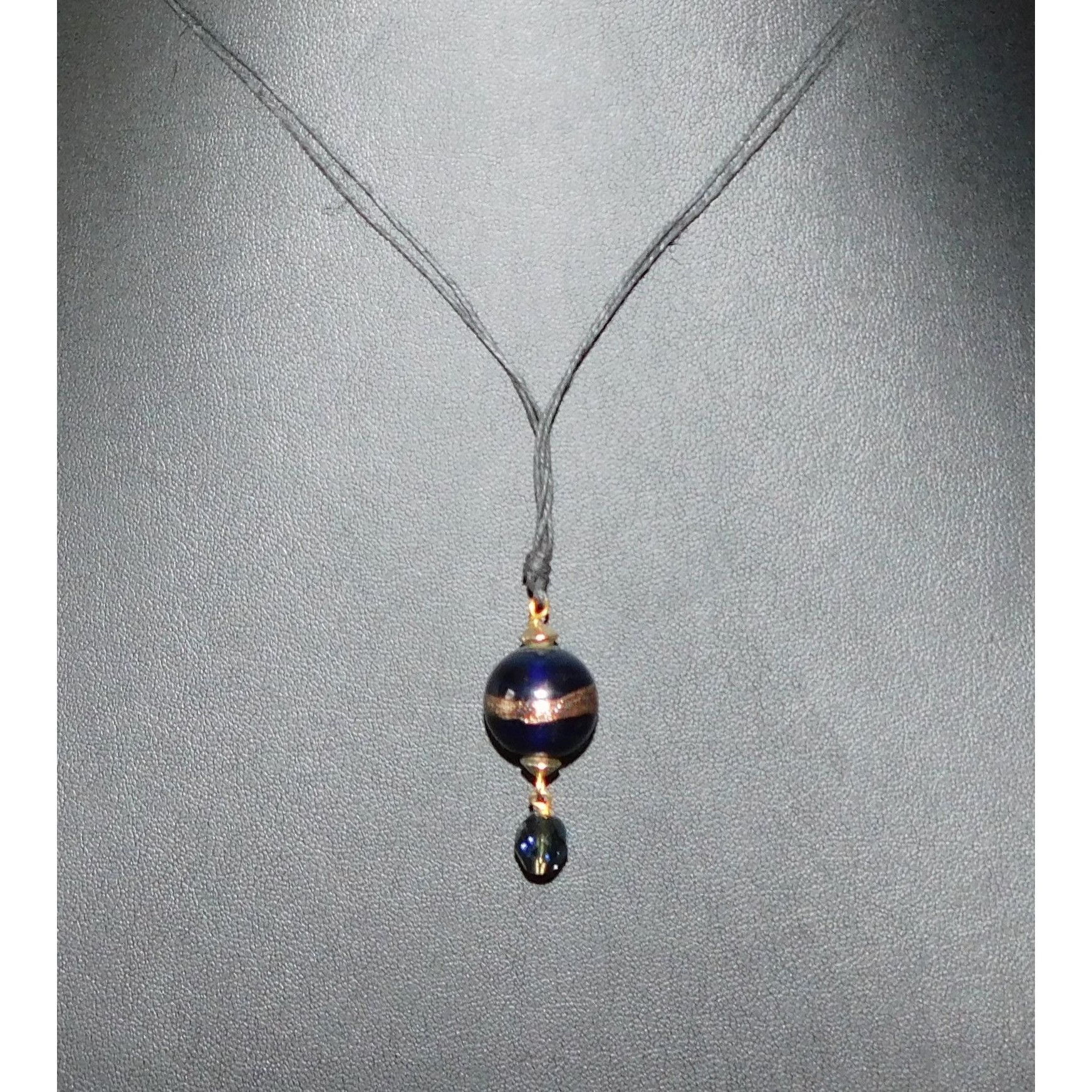 Handmade Simple Handmade Glass Bead Pendant Necklace Size ONE SIZE - 1 Thumbnail