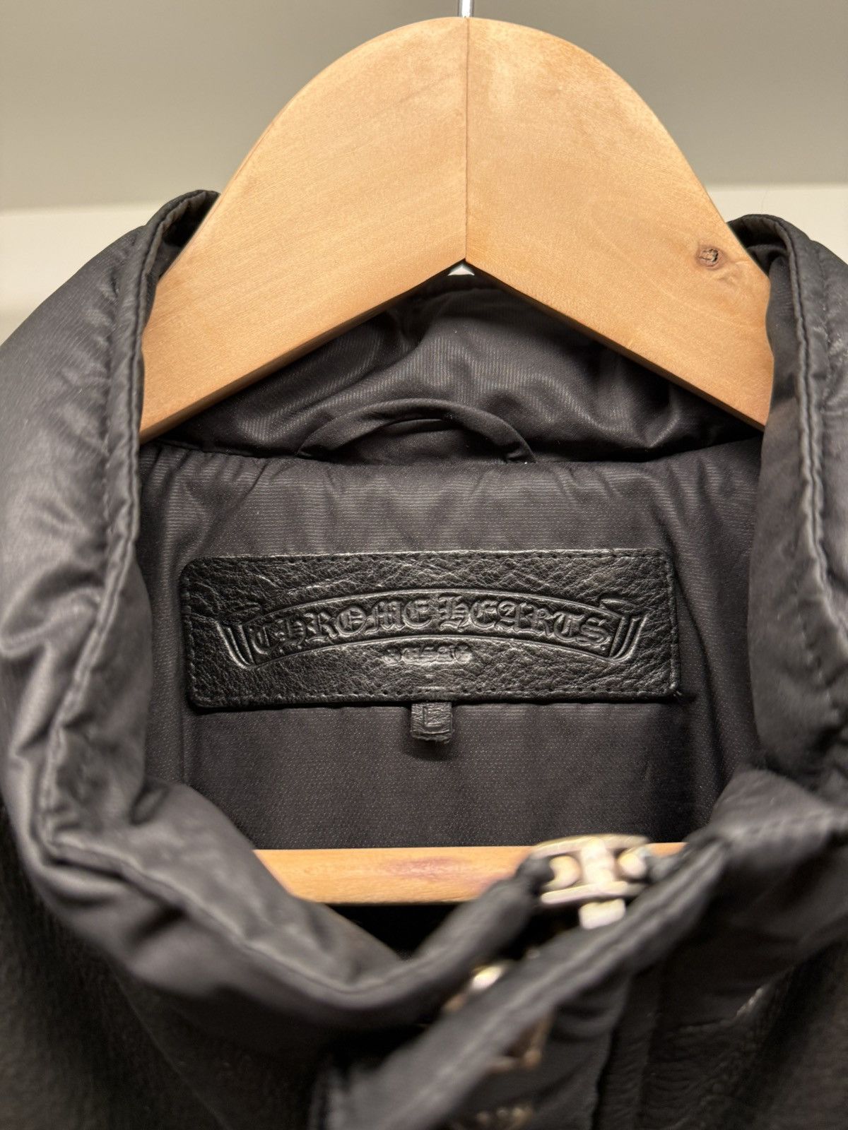 Chrome Hearts Chrome Hearts Leather Fleur goose down jacket Size US L / EU 52-54 / 3 - 3 Thumbnail