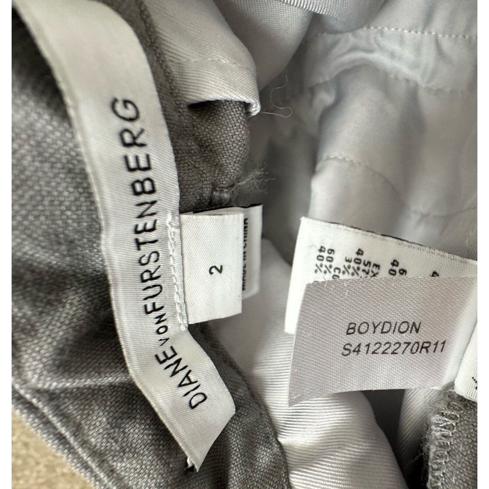 Diane von Furstenberg Diane Von Furstenberg Gray Boydion Wool Blend Shorts Women 2 Size 26" / US 2 / IT 38 - 9 Thumbnail