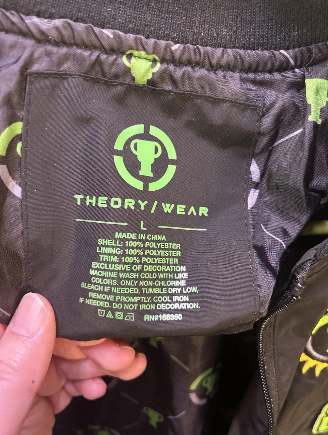 Other Game Theory RARE Black Bomber Jacket Retro Patches Sz L Size US L / EU 52-54 / 3 - 9 Thumbnail