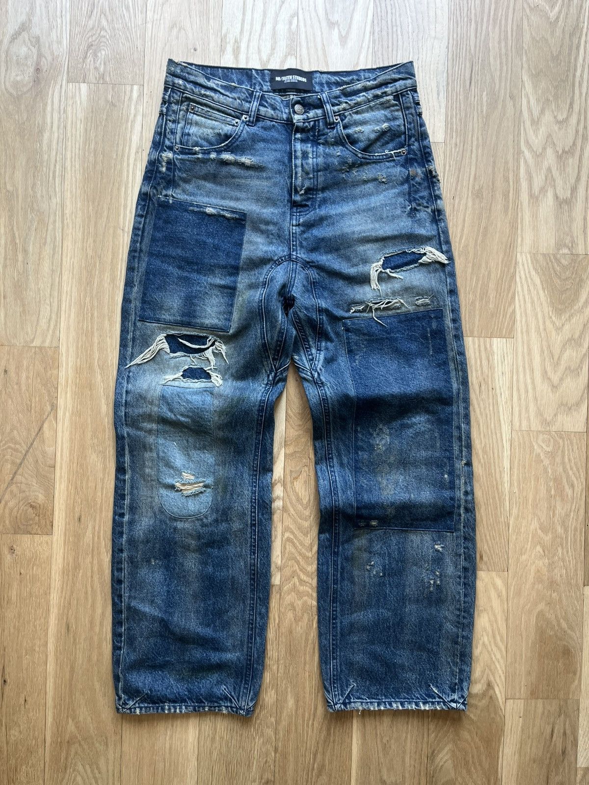 No Faith Studios ITALIAN SEWN & WORN BOOTCUT DENIM | Grailed