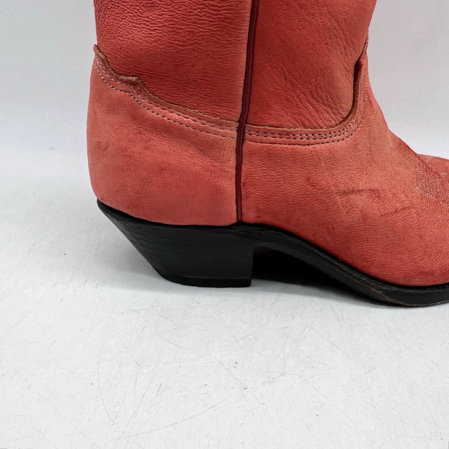 Vintage ABILENE Women's Boots Cowgirl Western Knee High Leather Red Pointed Embroidered NWD 6.5M Size US 7 / IT 37 - 7 Thumbnail