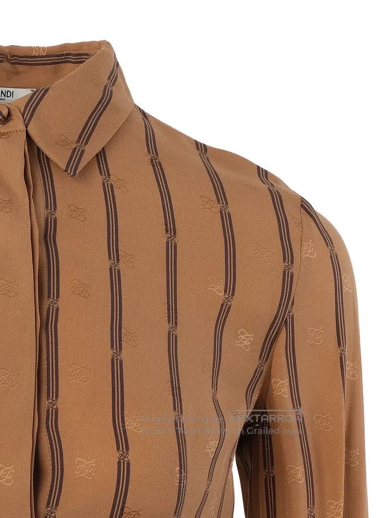 Fendi Fendi Striped short shirt Size XS / US 0-2 / IT 36-38 - 4 Thumbnail