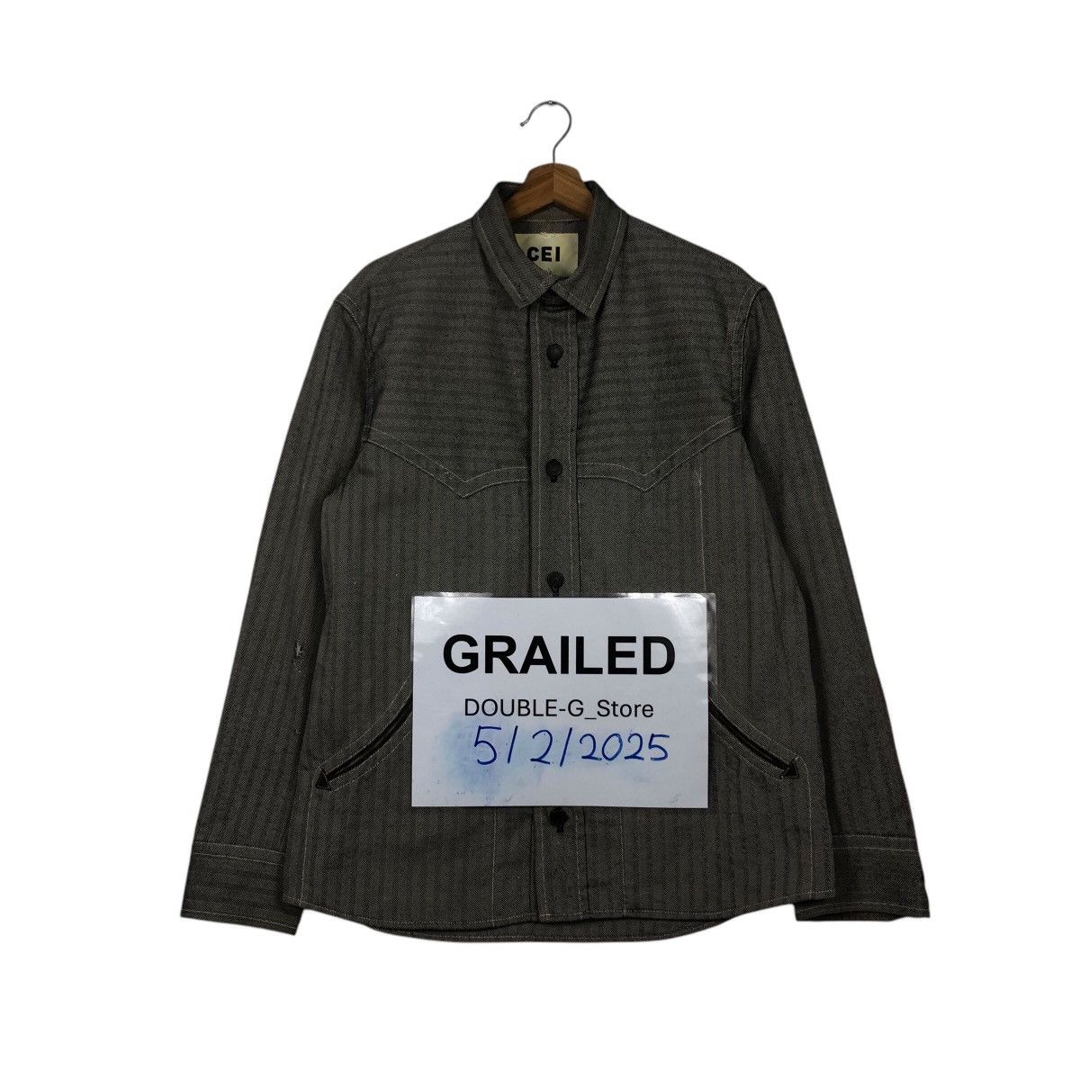 Beams Plus Vintage Wool Herringbone Biker Jacket Cei Beams Issey Miyake Size US L / EU 52-54 / 3 - 1 Thumbnail