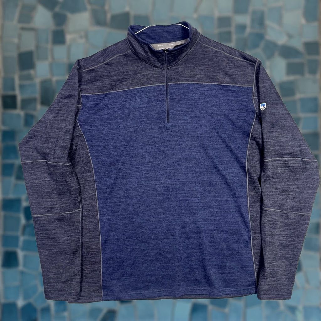 Vintage Kuhl Ryzer Jacket Mens 2XL 3/4 Zip Pullover Performance Shirt Thumbhole Blue 3112 Size US XXL / EU 58 / 5 - 1 Thumbnail