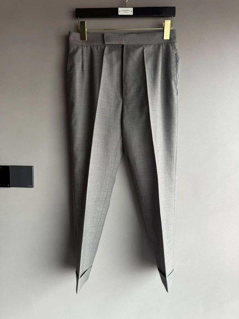 Thom Browne Classic Gray High-Waisted Trousers-dmc Size US 26 / EU 42 - 1 Thumbnail