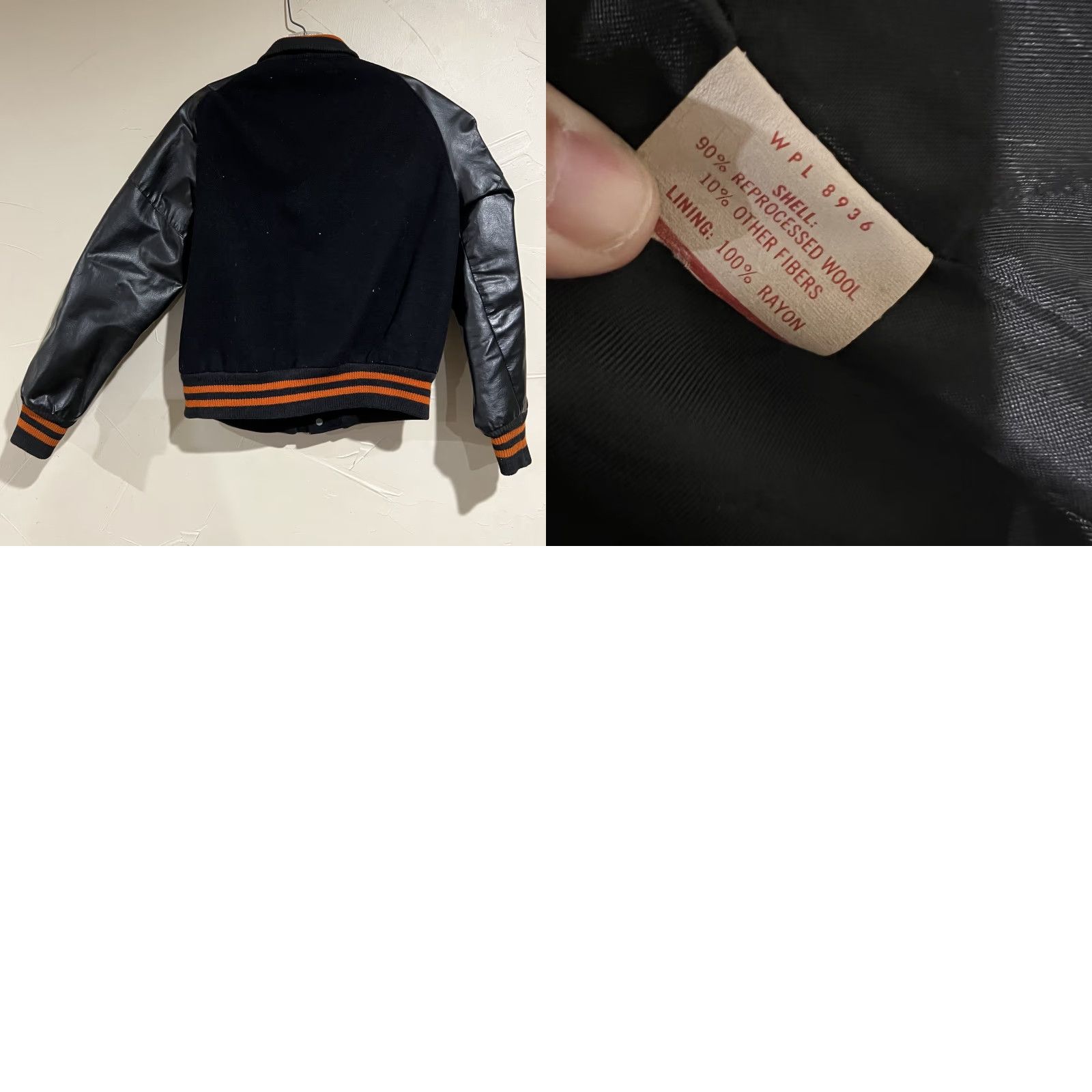 Vintage VINTAGE Blank Varsity Jacket Wool Size 20 Men Black Varsity Jacket 20 Mens Size US XXL / EU 58 / 5 - 8 Thumbnail