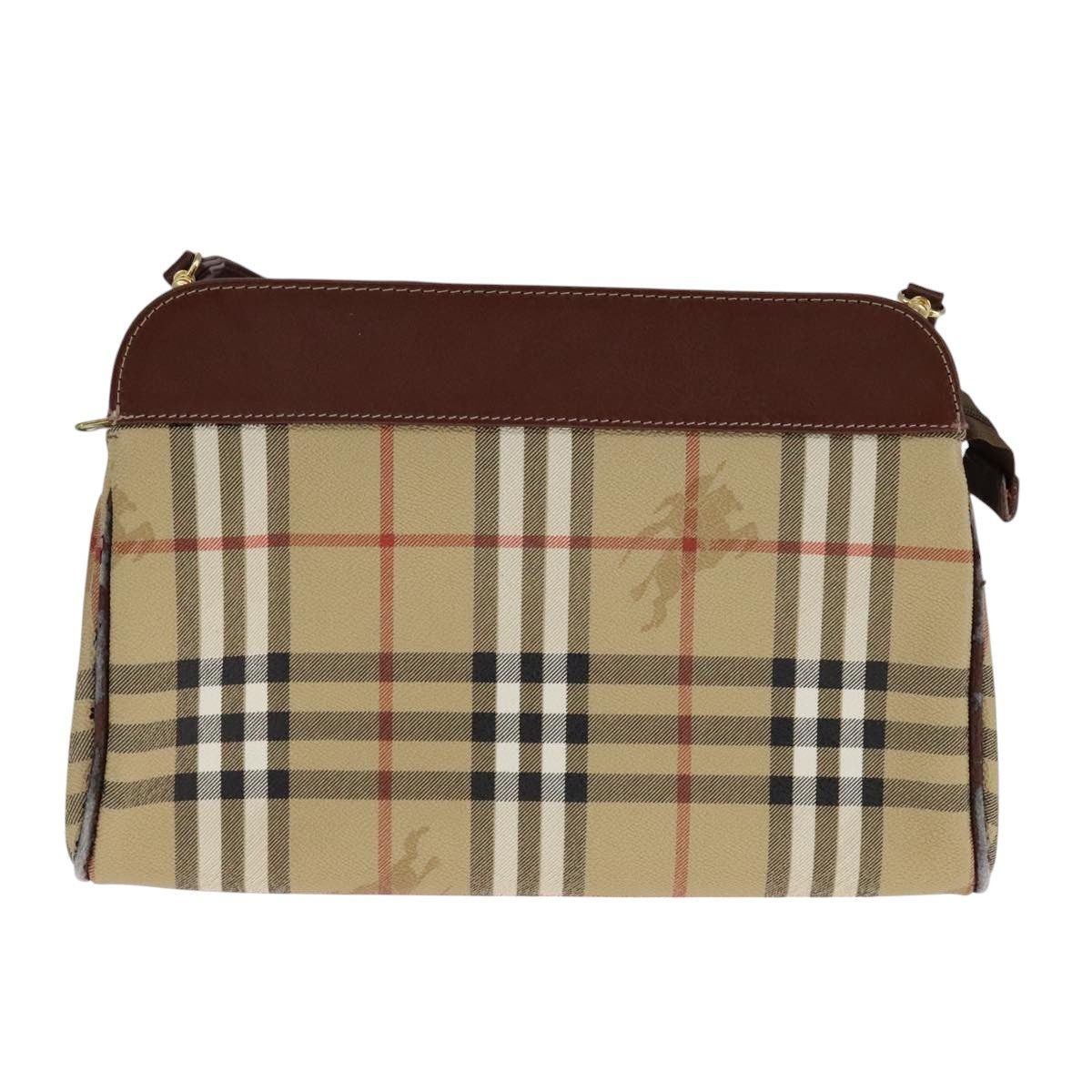 Burberry Burberry Nova Check Shoulder Bag Pvc Beige Brown Gold Size ONE SIZE - 2 Thumbnail