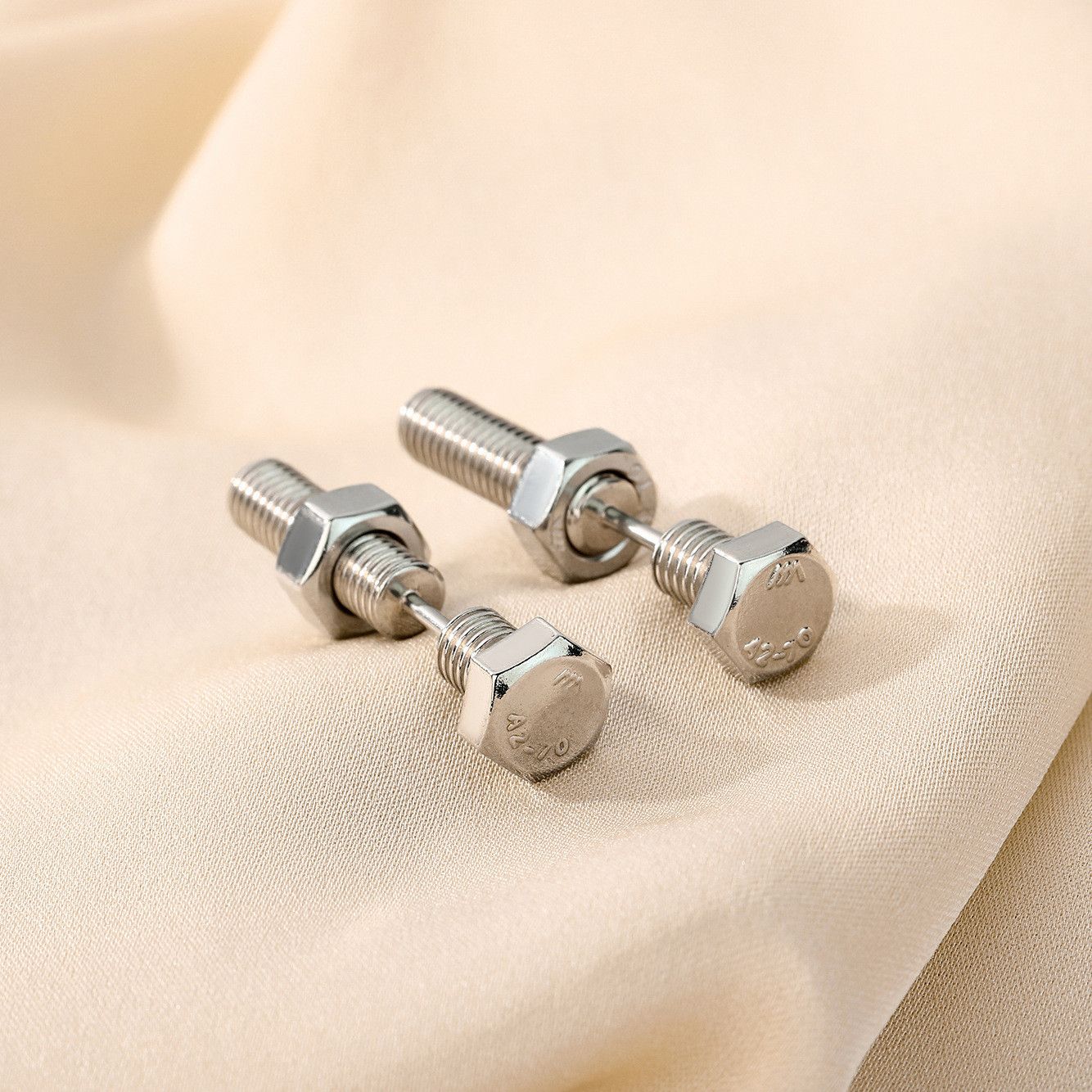Jewelry New Trend Earrings One Pairs Chrome Jewelry Size ONE SIZE - 1 Thumbnail